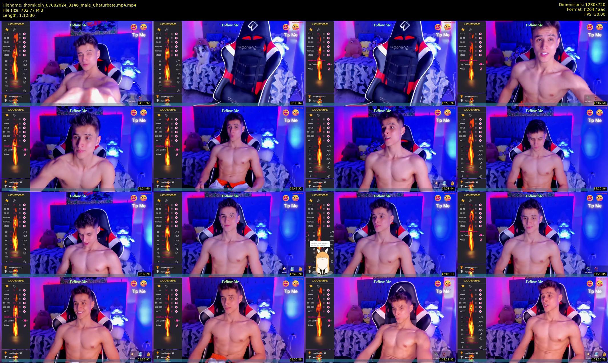 thomklein — 73 minute Chaturbate male cam show recording, 720p, Aug 7, 2024