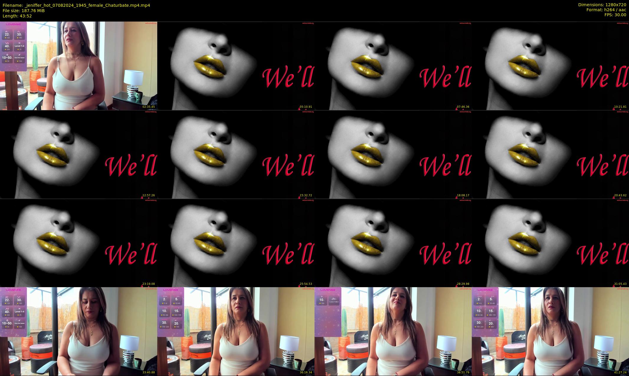 _jeniffer_hot — 44 minute Chaturbate female cam show recording, 720p, Aug 7, 2024