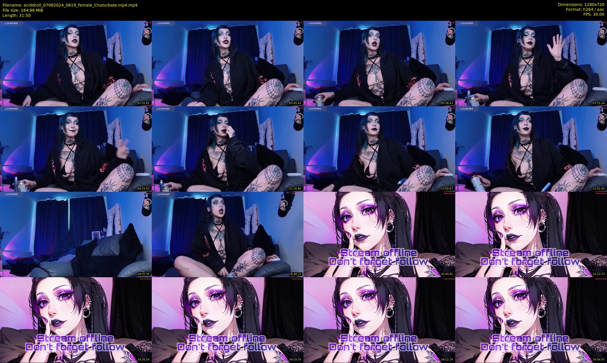 aciddroll — 32 minute Chaturbate female cam show recording, 720p, Aug 7, 2024