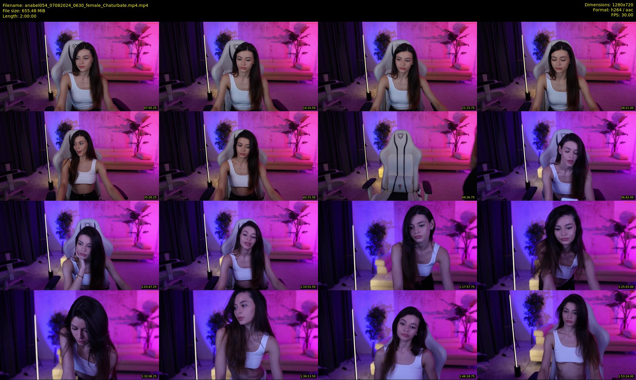 anabel054 — 120 minute Chaturbate female cam show recording, 720p, Aug 7, 2024