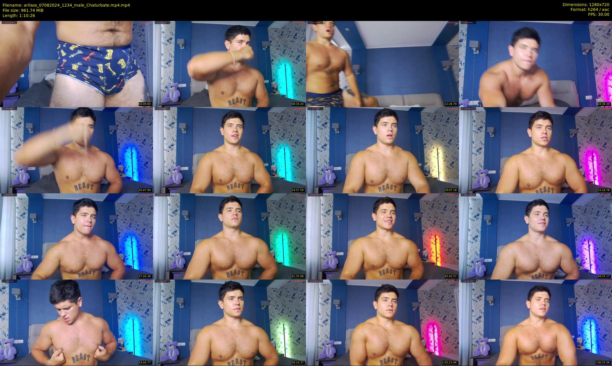 arilass — 71 minute Chaturbate male cam show recording, 720p, Aug 7, 2024