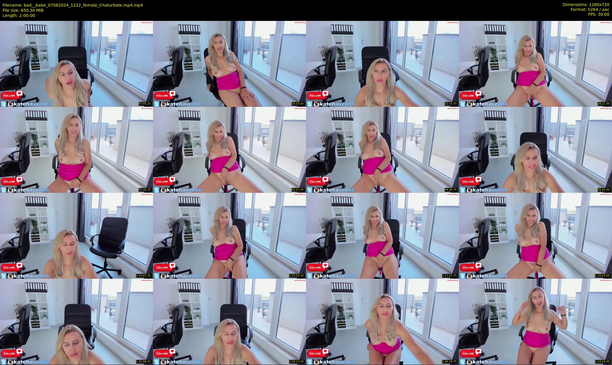 bad__babe — 120 minute Chaturbate female cam show recording, 720p, Aug 7, 2024
