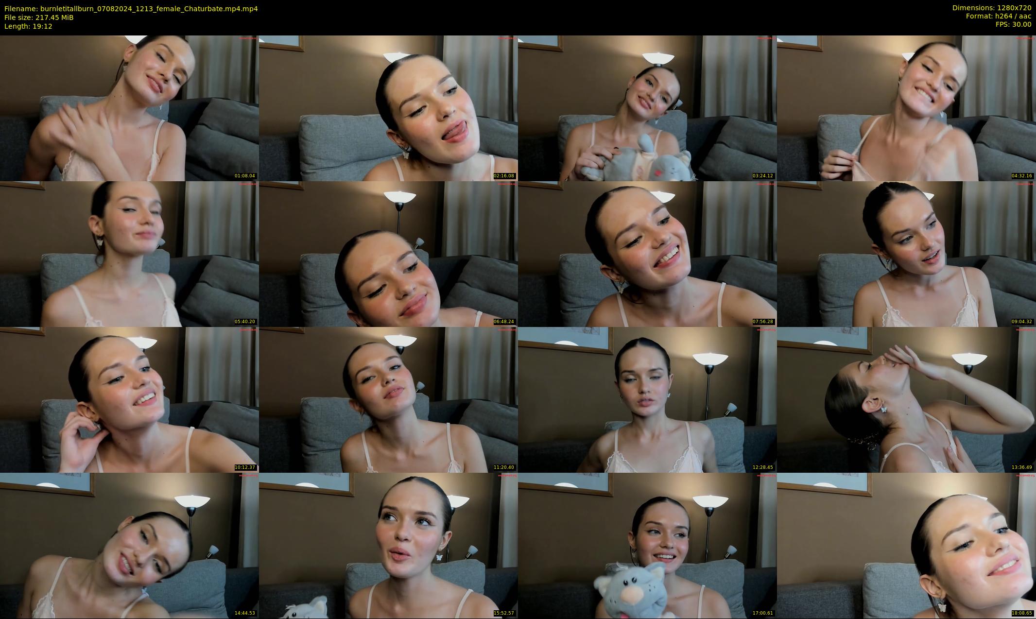 burnletitallburn — 20 minute Chaturbate female cam show recording, 720p, Aug 7, 2024