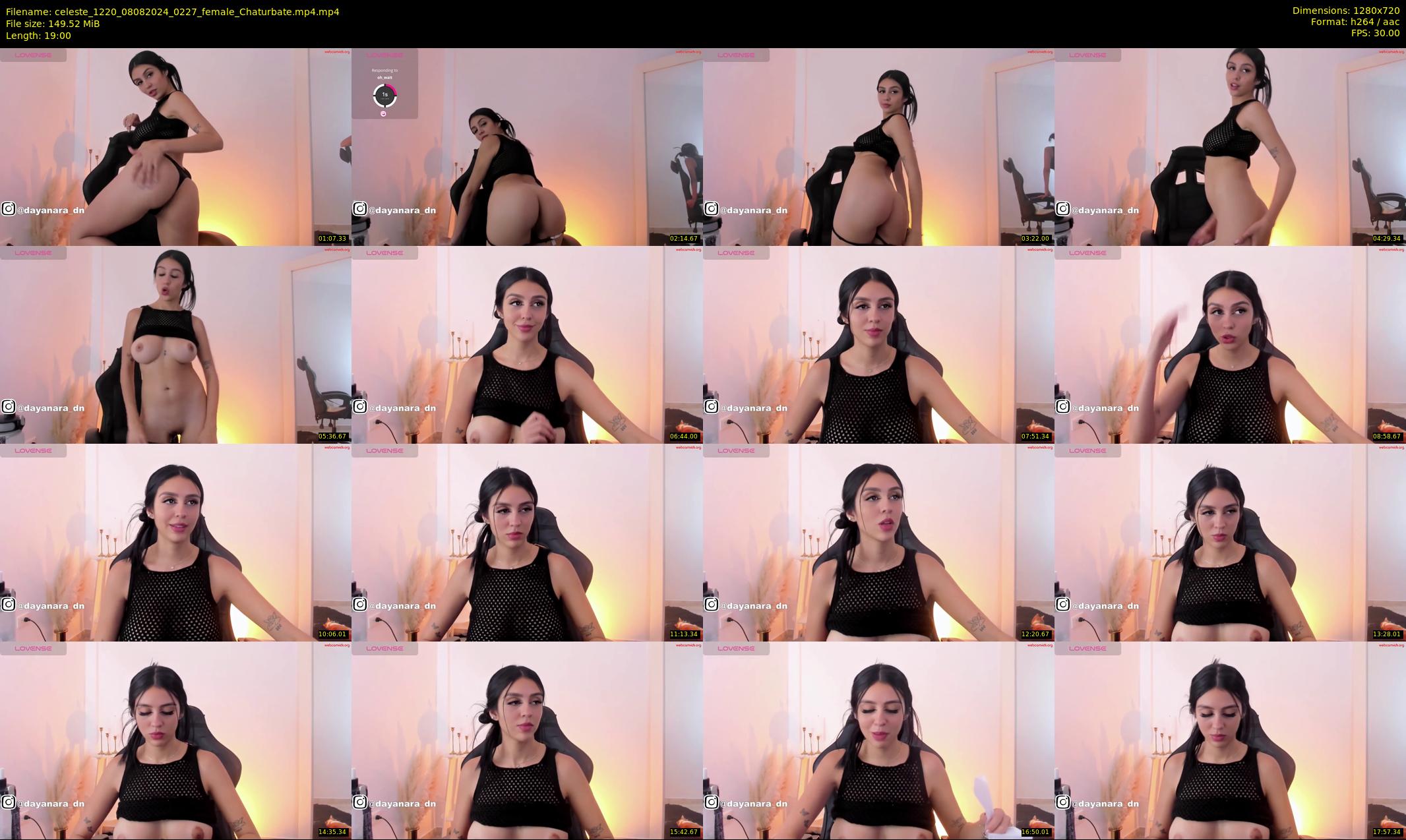 celeste_1220 — 19 minute Chaturbate female cam show recording, 720p, Aug 8, 2024