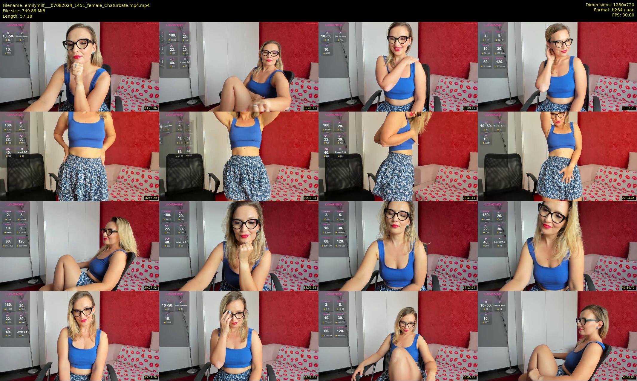 emilymilf__ — 58 minute Chaturbate female cam show recording, 720p, Aug 7, 2024