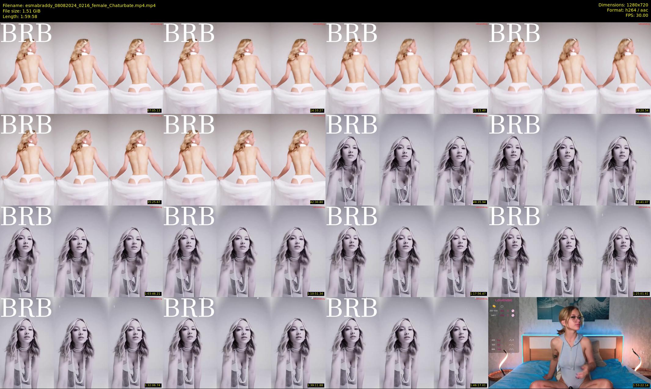 esmabraddy — 120 minute Chaturbate female cam show recording, 720p, Aug 8, 2024