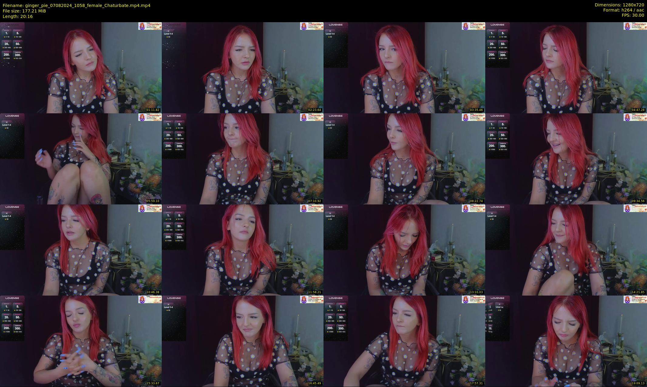 ginger_pie — 21 minute Chaturbate female cam show recording, 720p, Aug 7, 2024