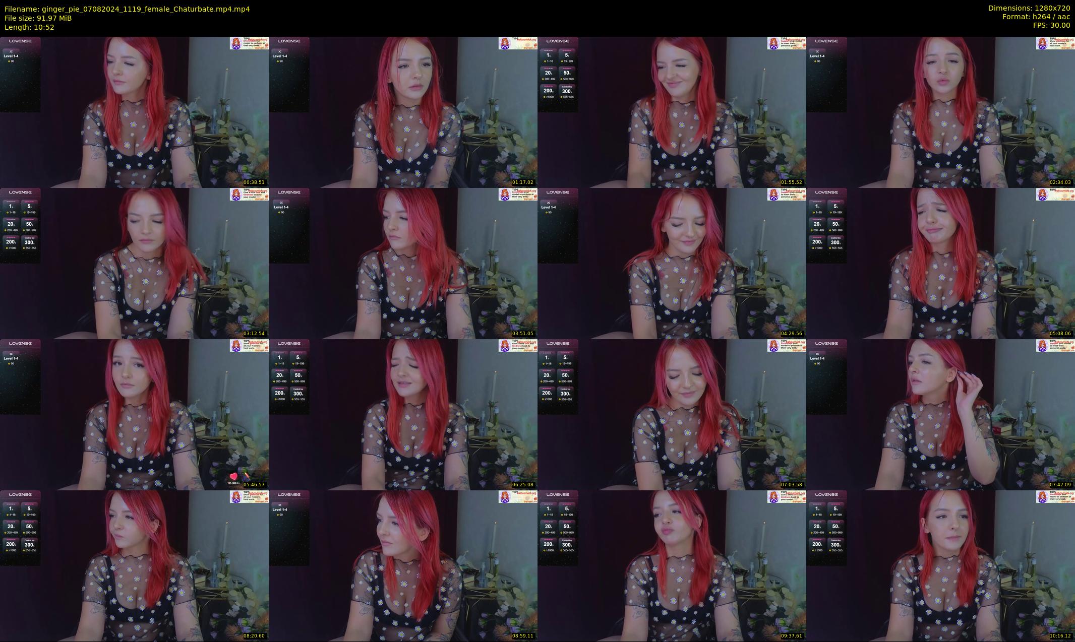 ginger_pie — 11 minute Chaturbate female cam show recording, 720p, Aug 7, 2024