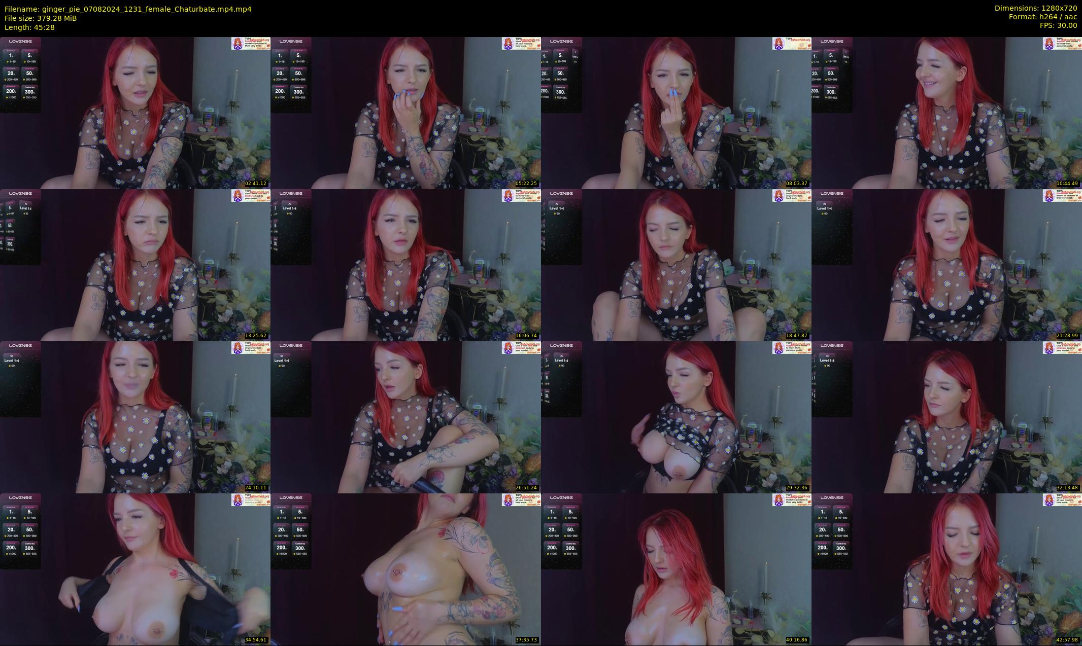 ginger_pie — 46 minute Chaturbate female cam show recording, 720p, Aug 7, 2024