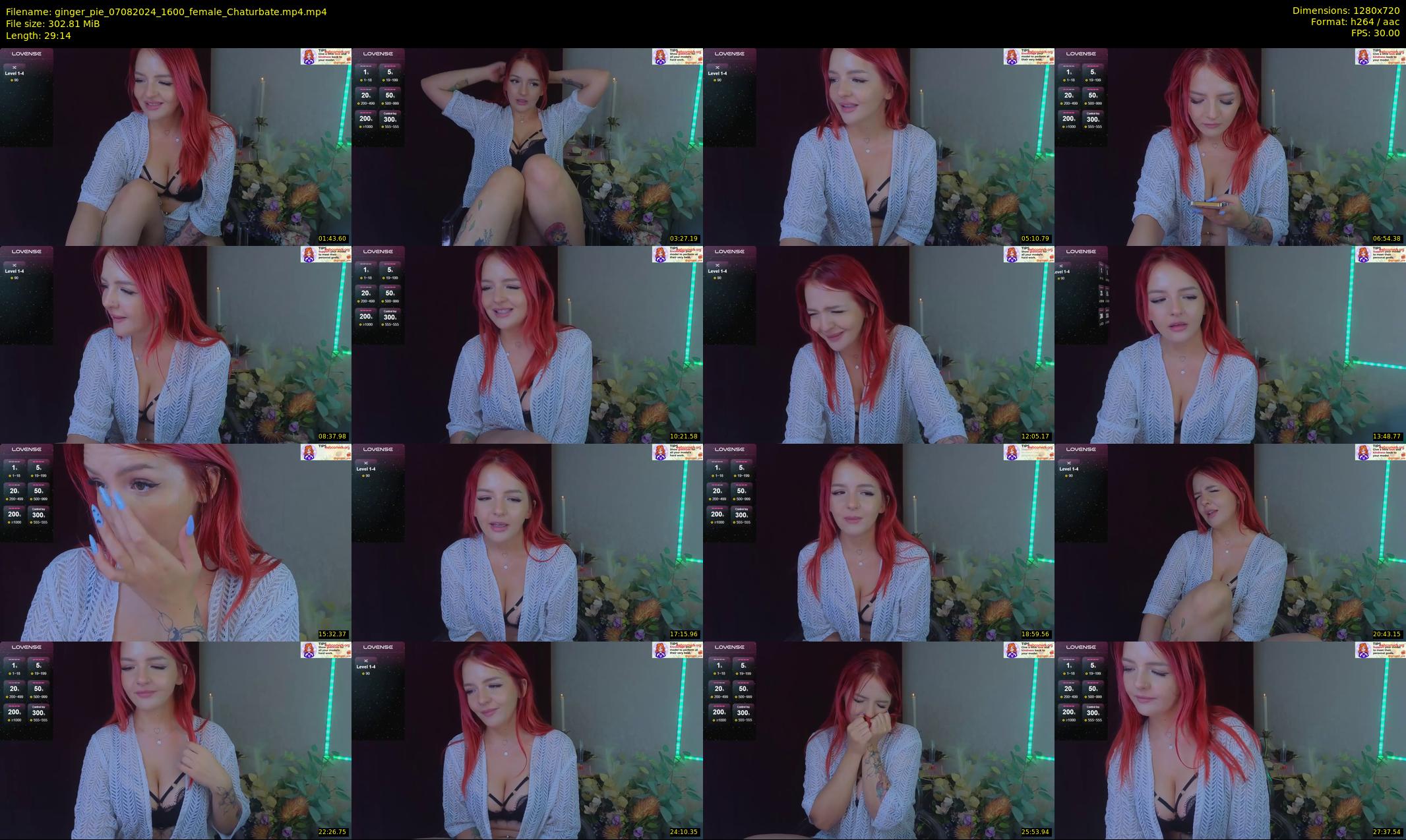ginger_pie — 30 minute Chaturbate female cam show recording, 720p, Aug 7, 2024