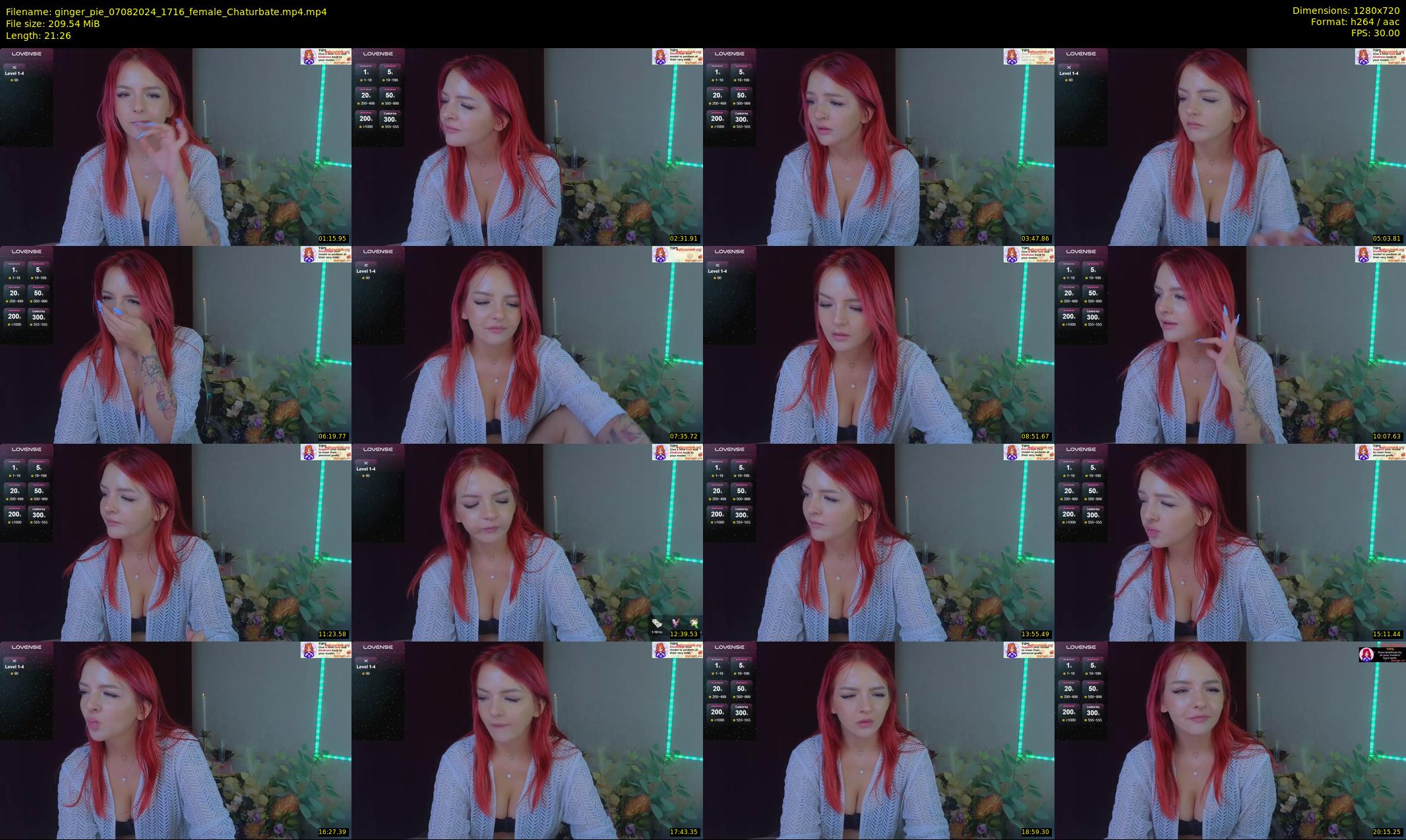 ginger_pie — 22 minute Chaturbate female cam show recording, 720p, Aug 7, 2024