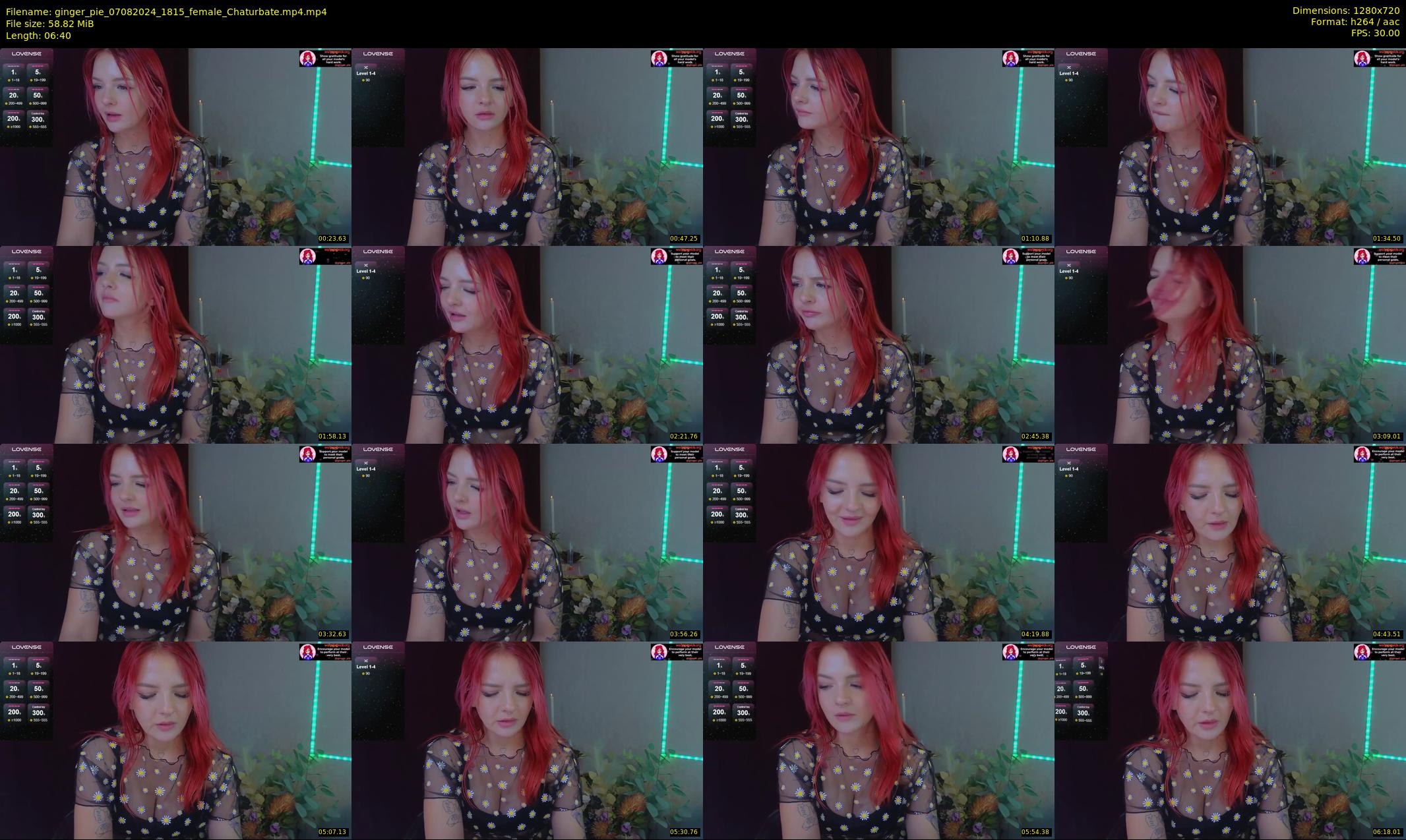 ginger_pie — 7 minute Chaturbate female cam show recording, 720p, Aug 7, 2024