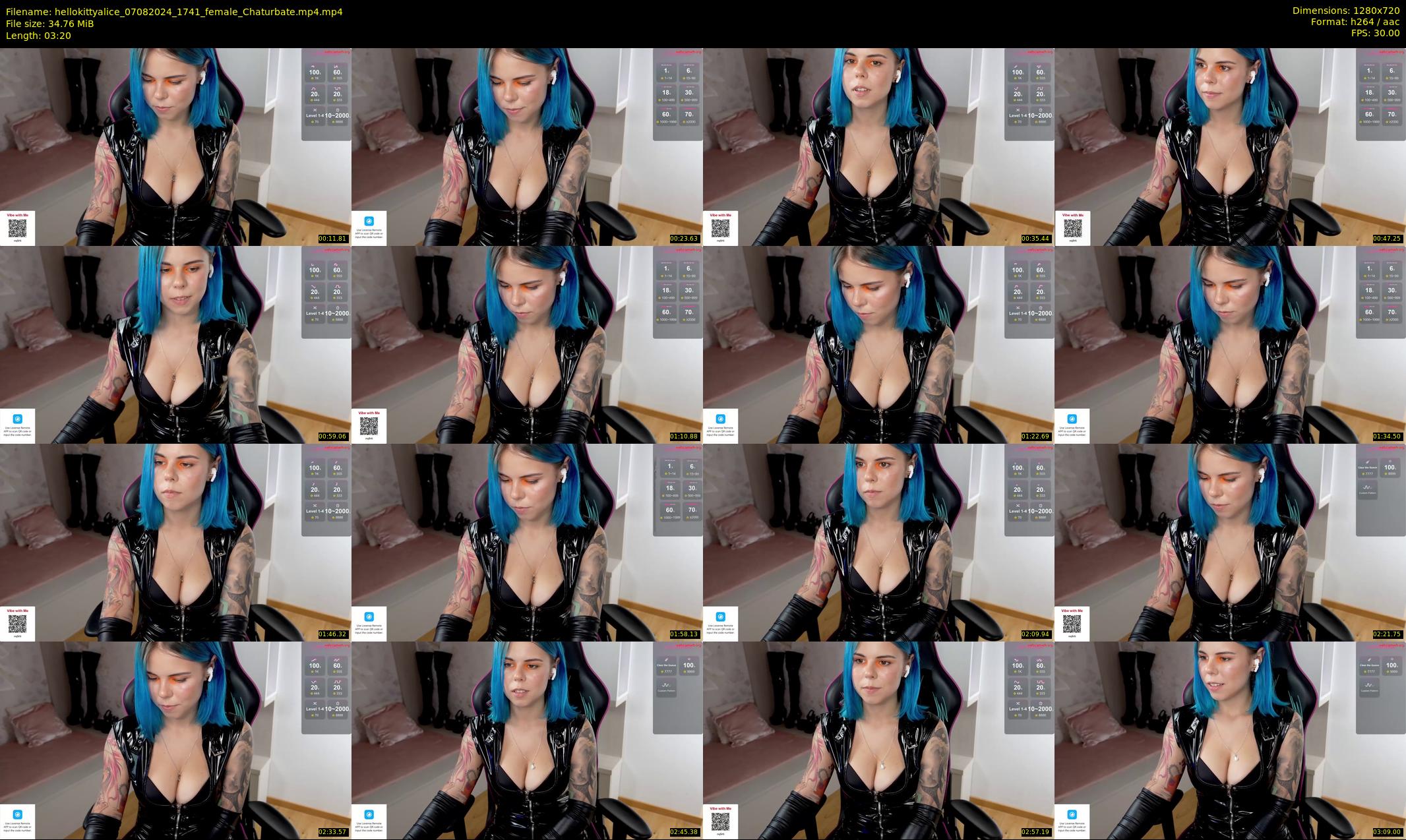 hellokittyalice — 4 minute Chaturbate female cam show recording, 720p, Aug 7, 2024