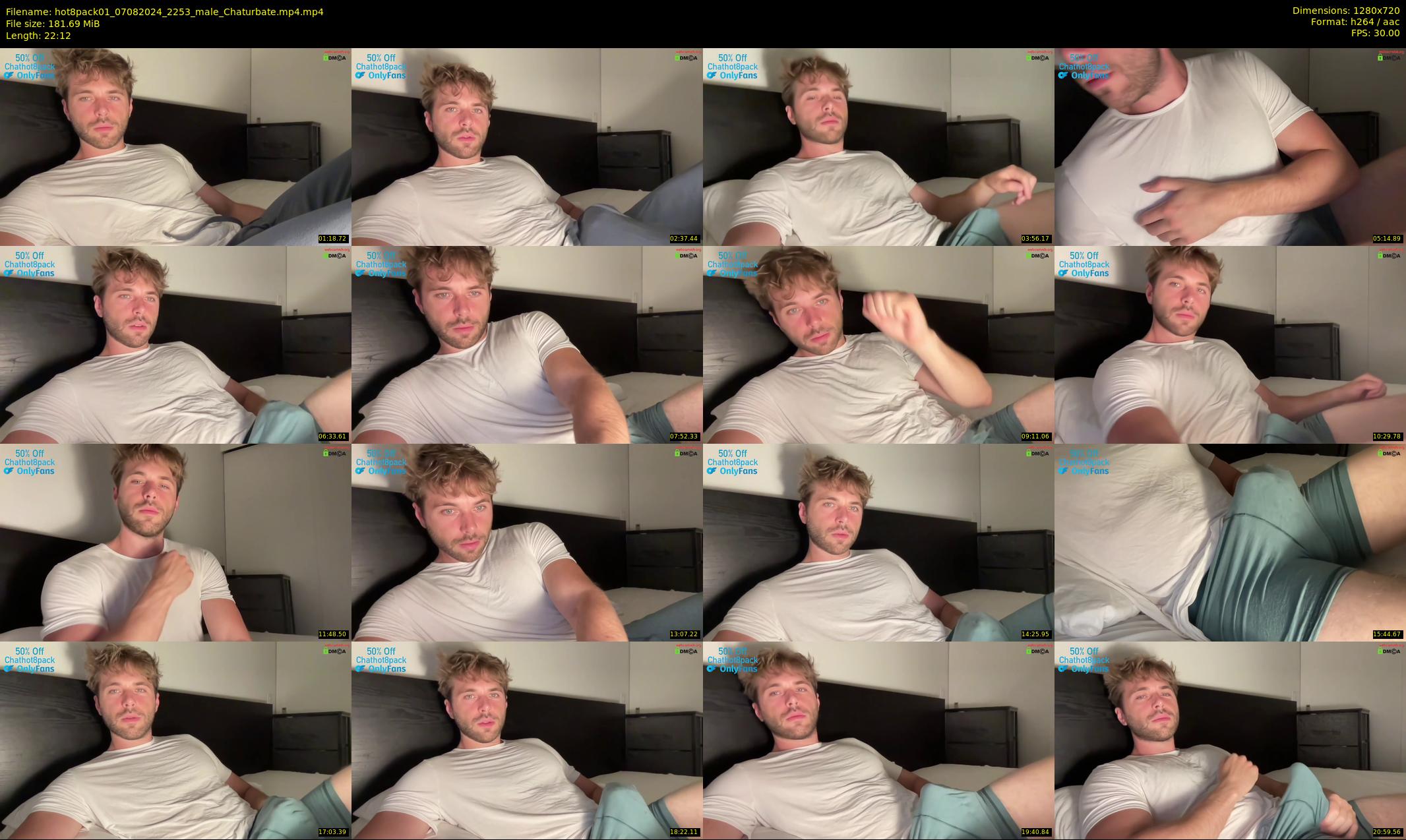 hot8pack01 — 23 minute Chaturbate male cam show recording, 720p, Aug 7, 2024