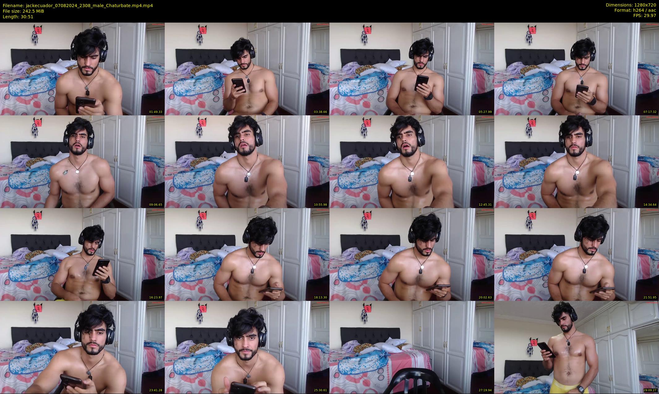jackecuador — 31 minute Chaturbate male cam show recording, 720p, Aug 7, 2024