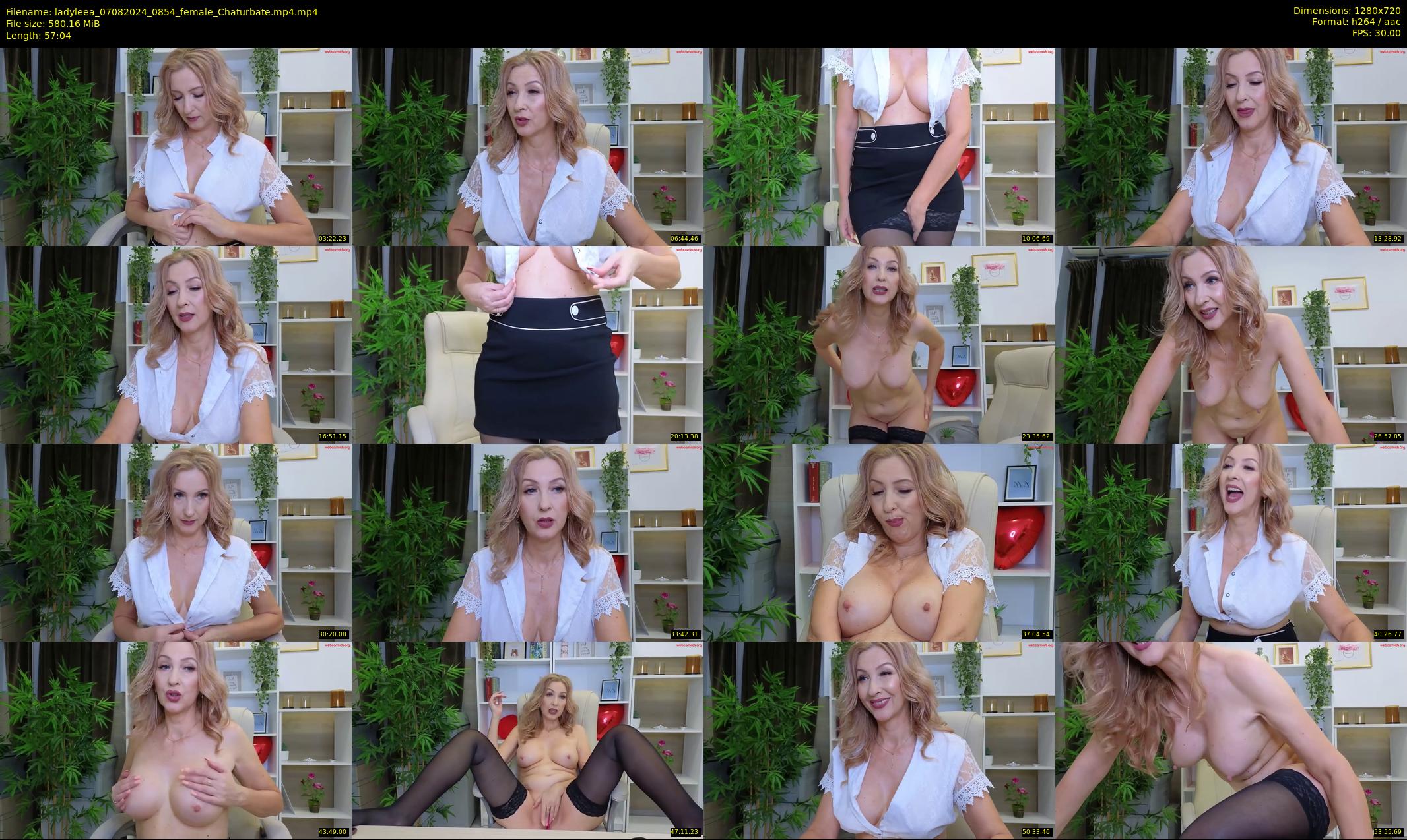 ladyleea — 58 minute Chaturbate female cam show recording, 720p, Aug 7, 2024