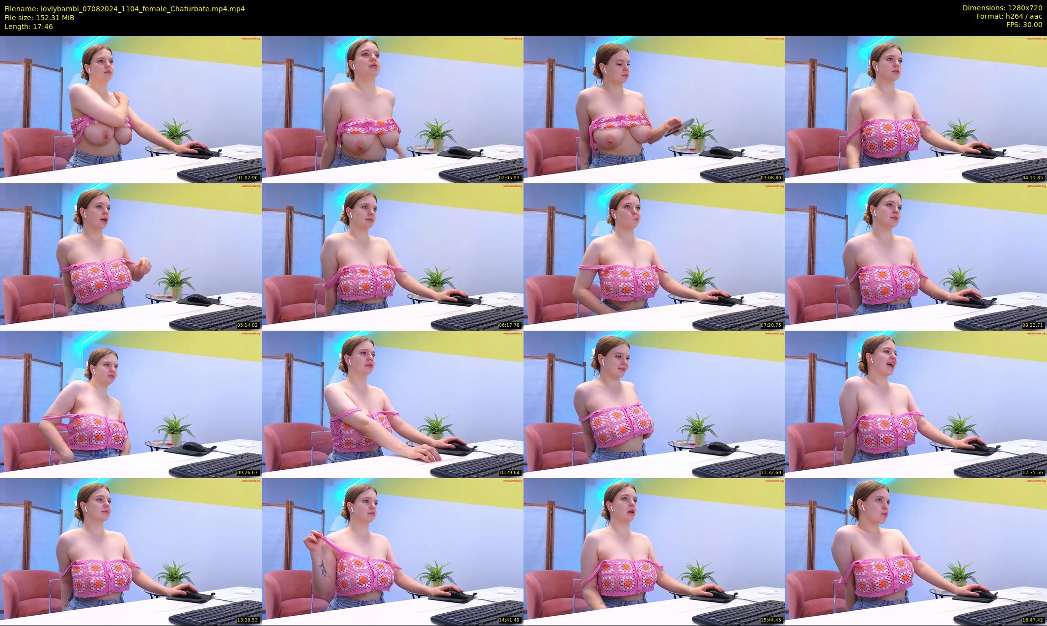 lovlybambi — 18 minute Chaturbate female cam show recording, 720p, Aug 7, 2024