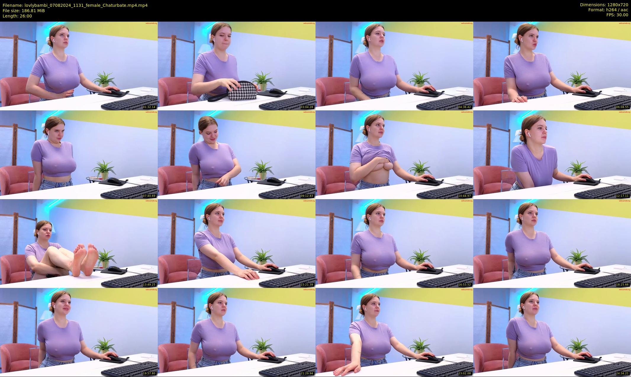 lovlybambi — 26 minute Chaturbate female cam show recording, 720p, Aug 7, 2024