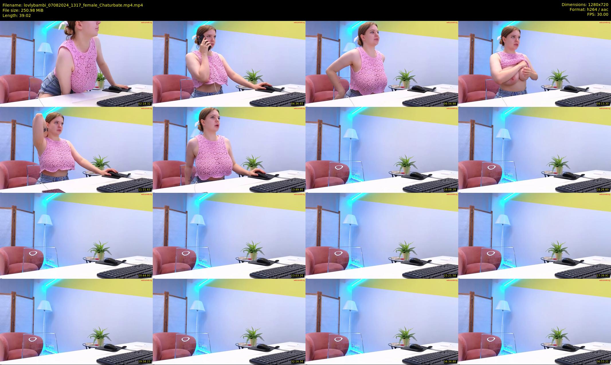 lovlybambi — 40 minute Chaturbate female cam show recording, 720p, Aug 7, 2024