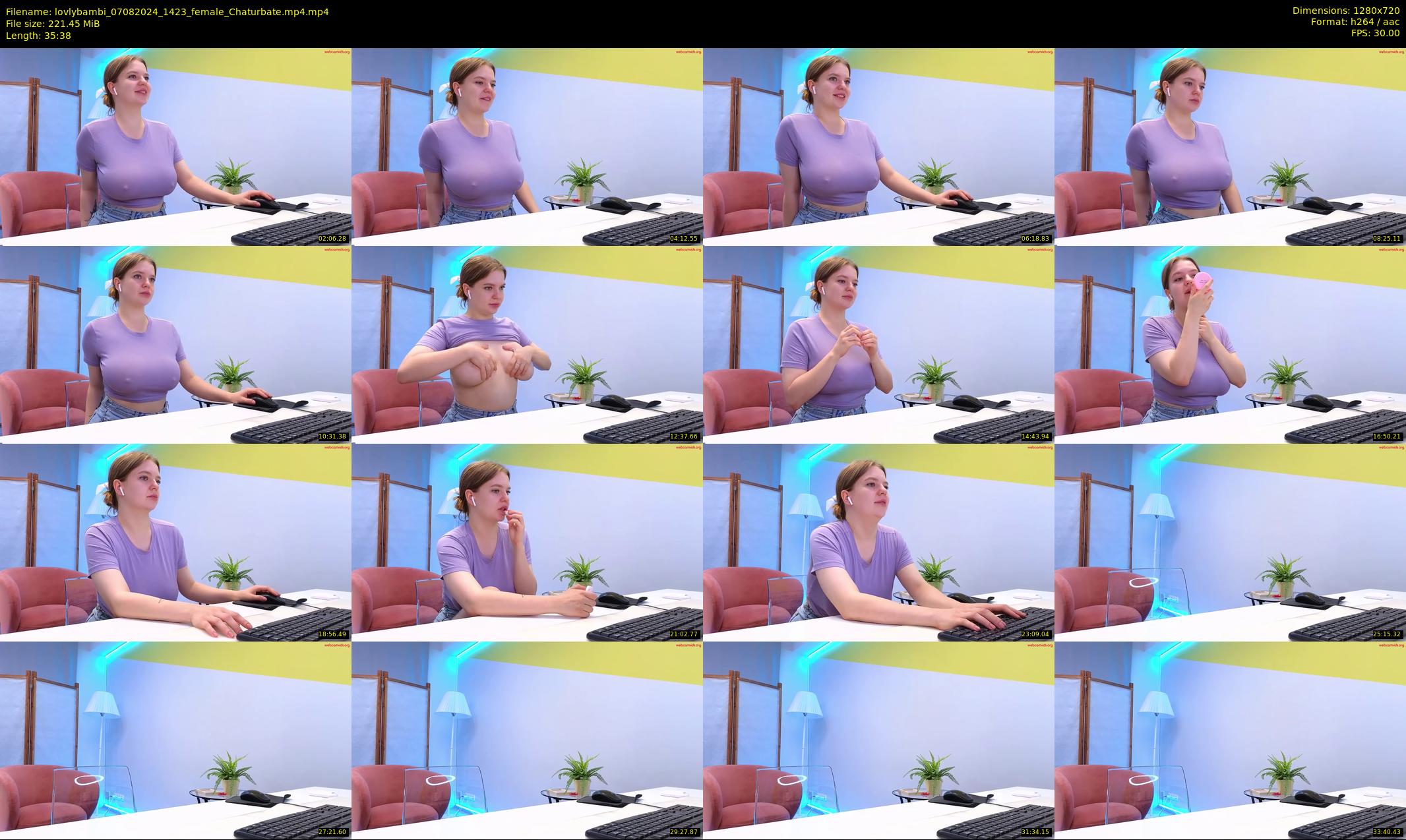 lovlybambi — 36 minute Chaturbate female cam show recording, 720p, Aug 7, 2024