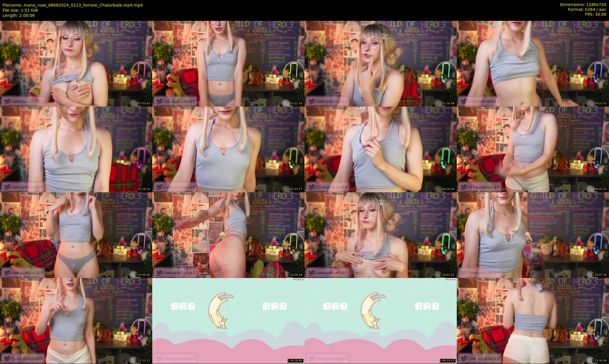 mana_rose — 121 minute Chaturbate female cam show recording, 720p, Aug 8, 2024