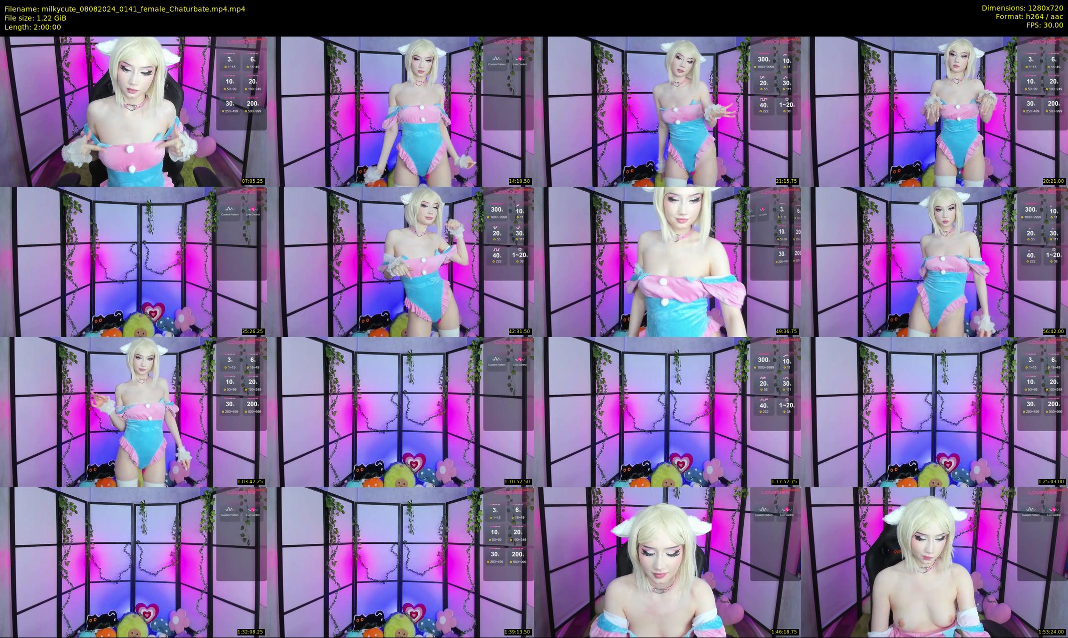 milkycute — 120 minute Chaturbate female cam show recording, 720p, Aug 8, 2024