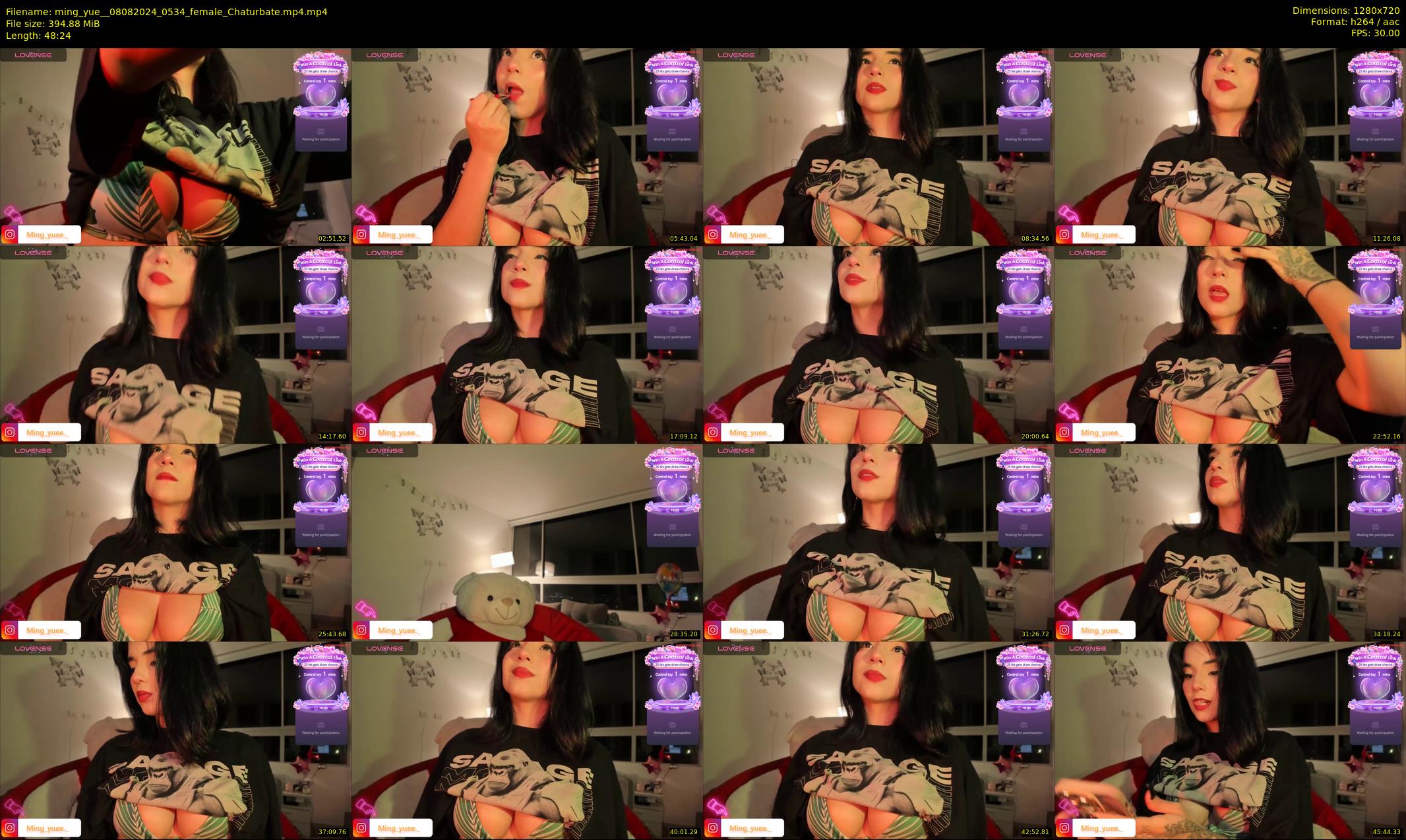 ming_yue_ — 49 minute Chaturbate female cam show recording, 720p, Aug 8, 2024