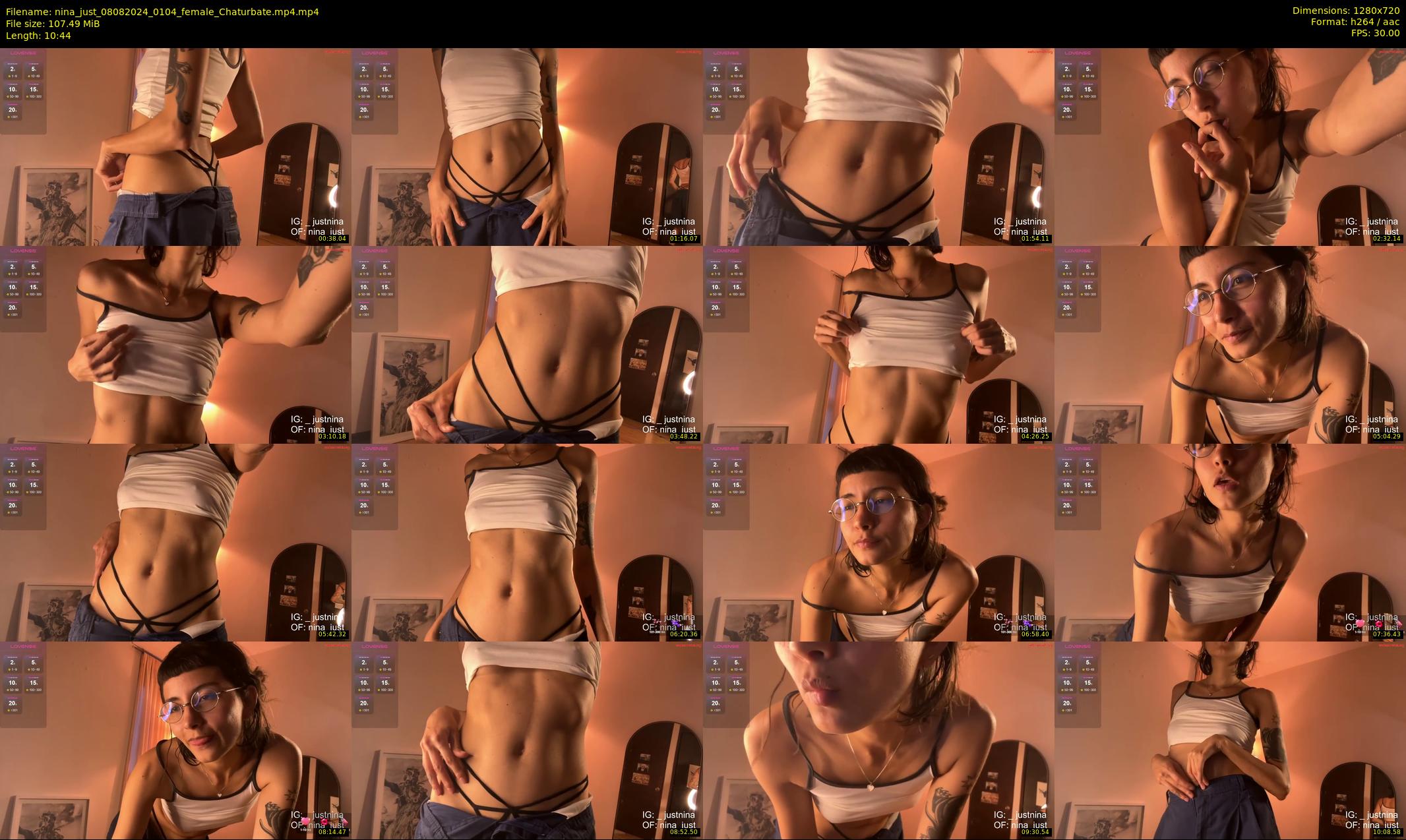 nina_just — 11 minute Chaturbate female cam show recording, 720p, Aug 8, 2024