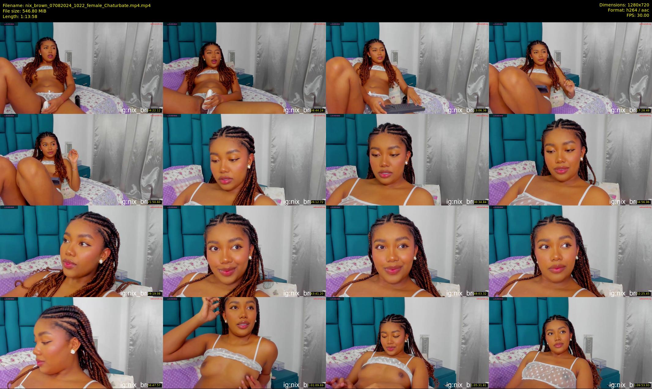 nix_brown — 74 minute Chaturbate female cam show recording, 720p, Aug 7, 2024