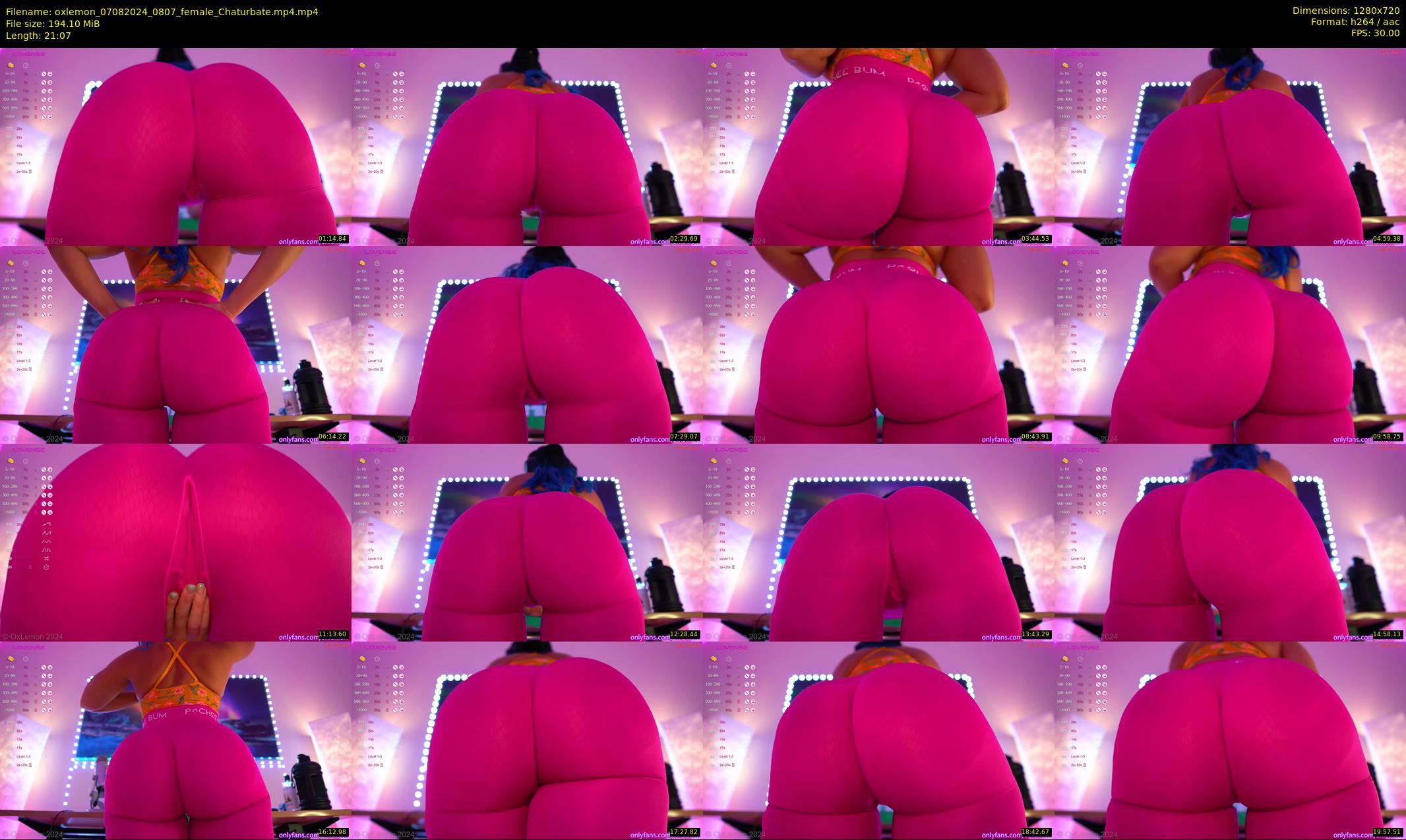 oxlemon — 22 minute Chaturbate female cam show recording, 720p, Aug 7, 2024