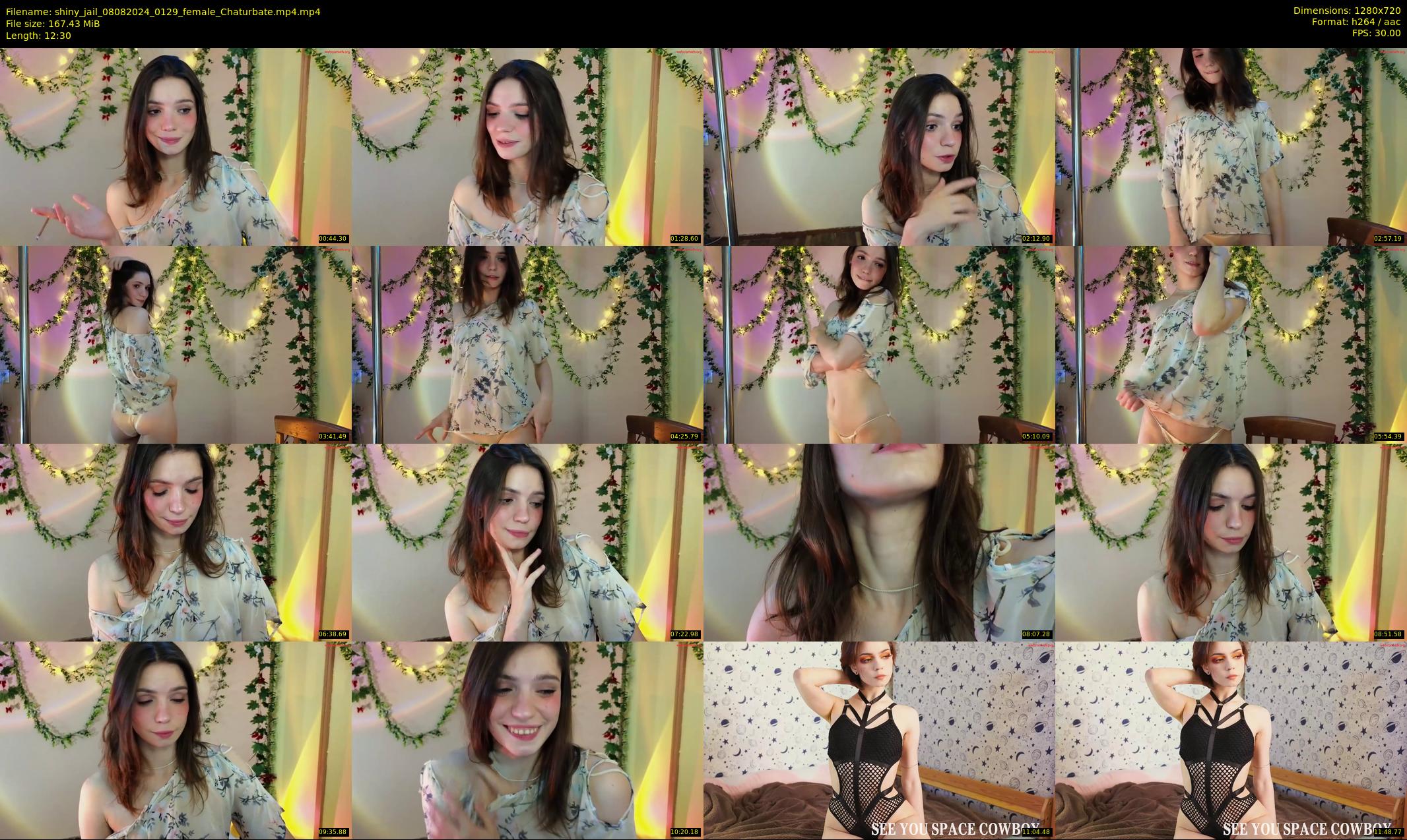 shiny_jail — 13 minute Chaturbate female cam show recording, 720p, Aug 8, 2024