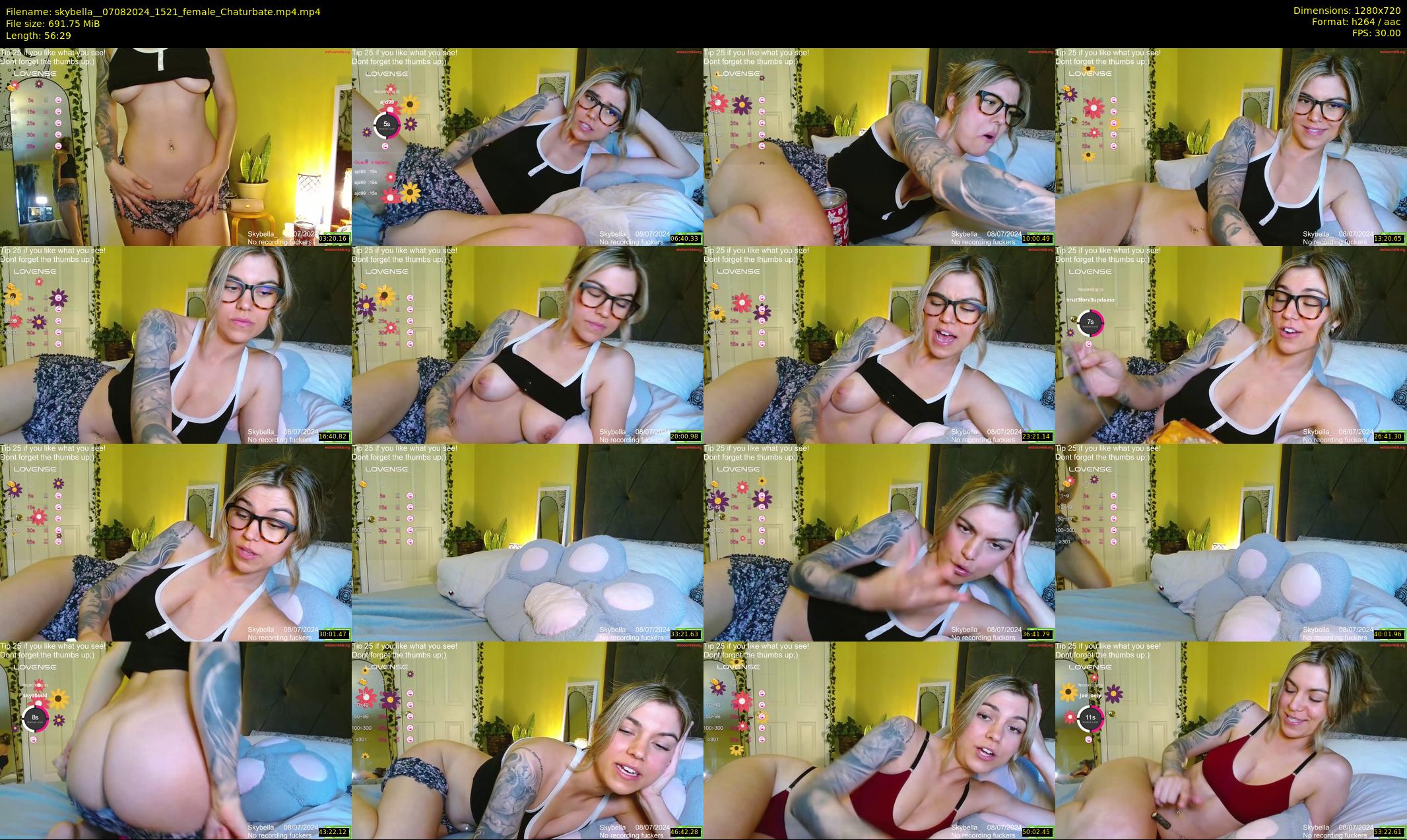 skybella_ — 57 minute Chaturbate female cam show recording, 720p, Aug 7, 2024