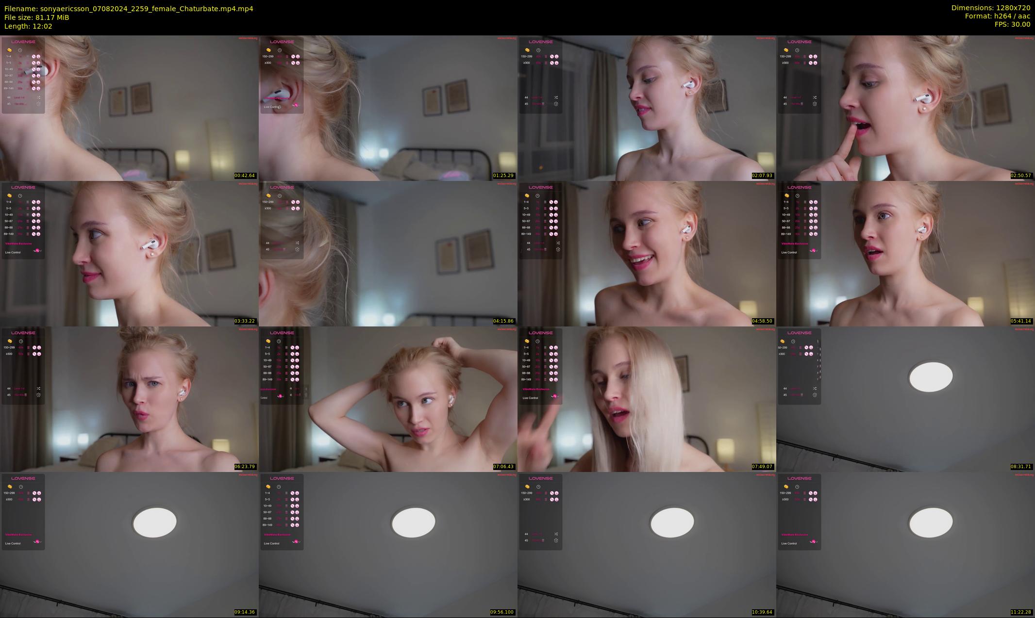 sonyaericsson — 13 minute Chaturbate female cam show recording, 720p, Aug 7, 2024