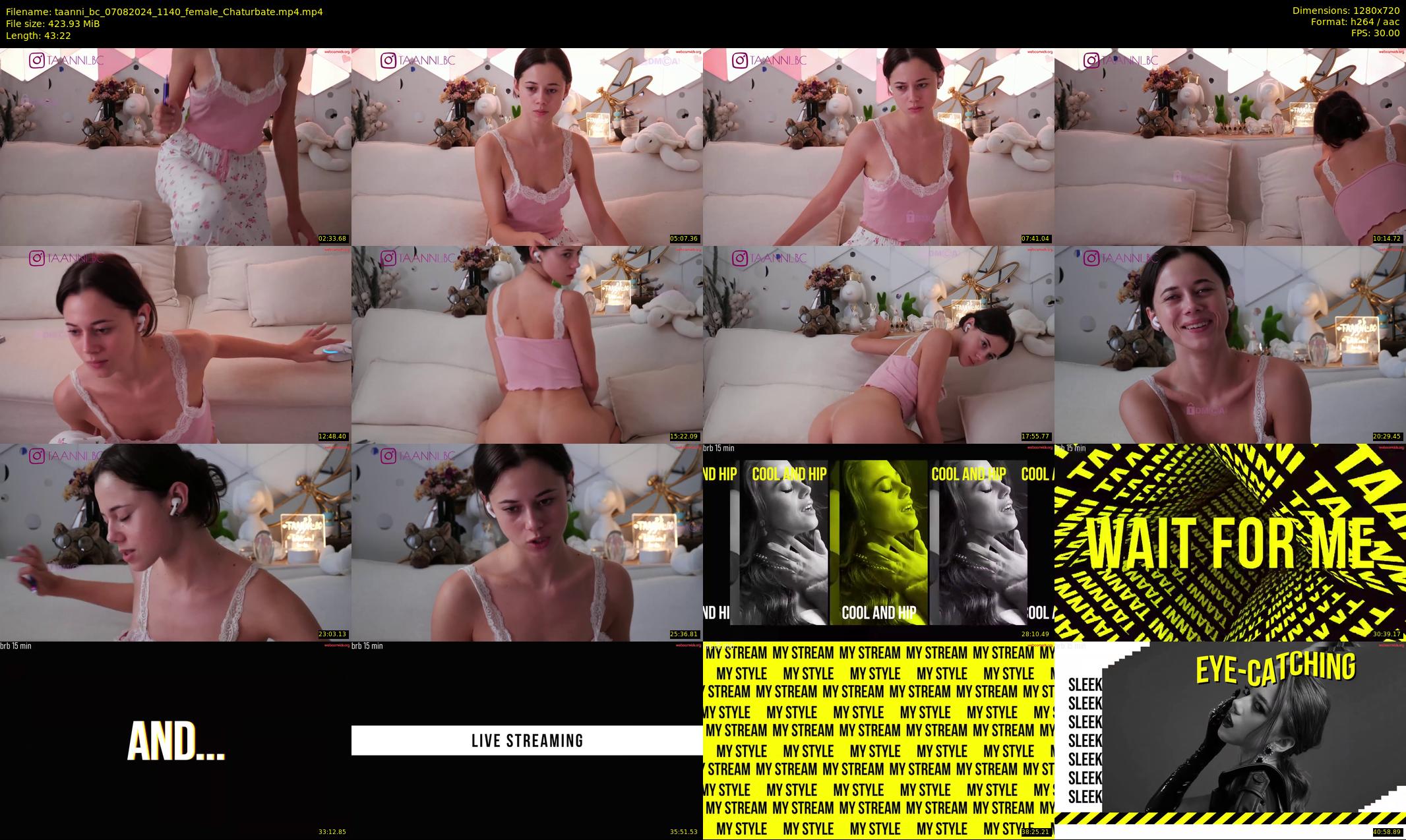 taanni_bc — 44 minute Chaturbate female cam show recording, 720p, Aug 7, 2024