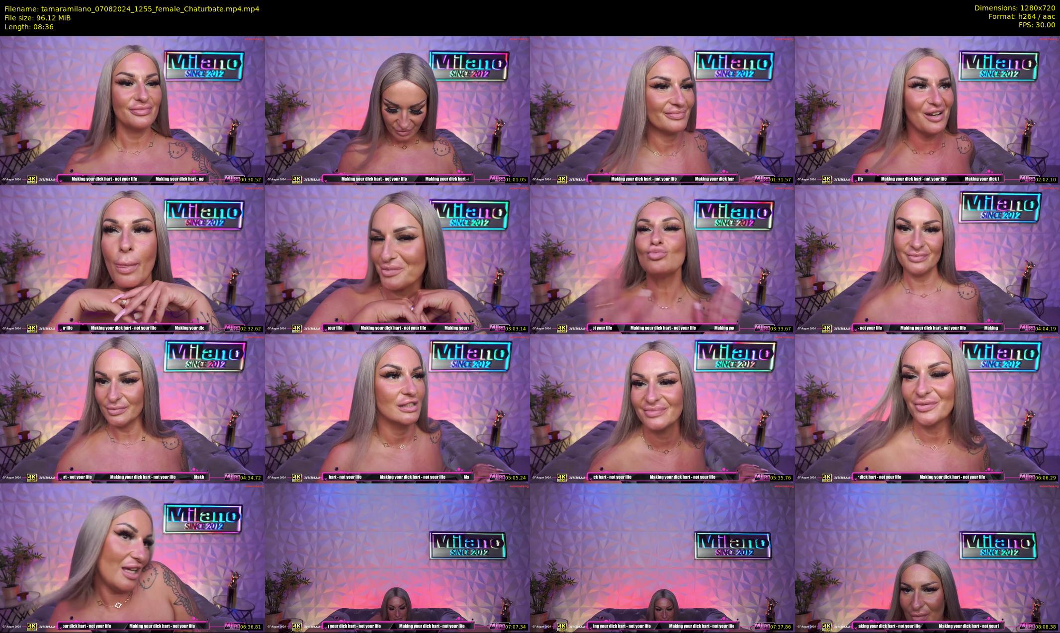 tamaramilano — 9 minute Chaturbate female cam show recording, 720p, Aug 7, 2024
