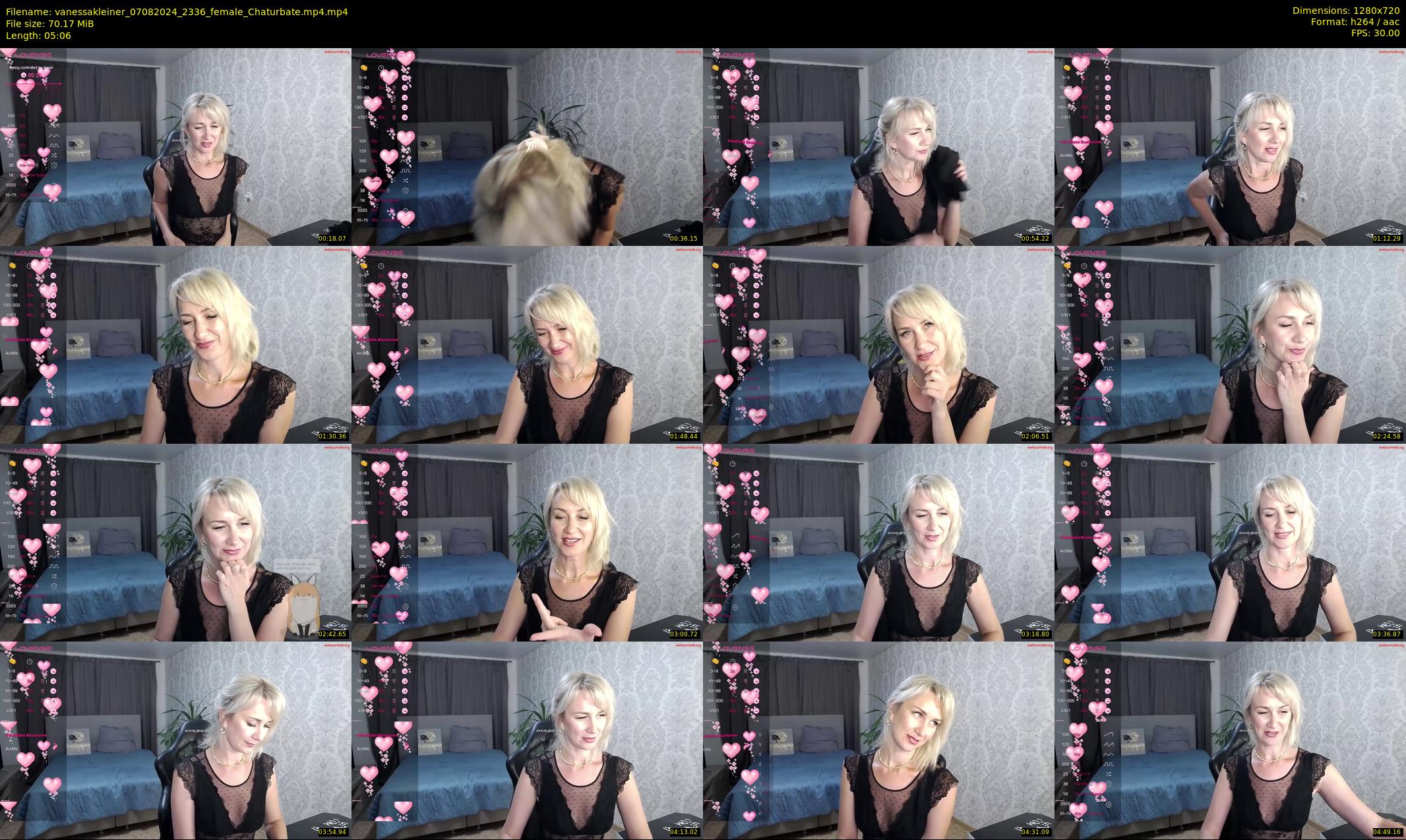 vanessakleiner — 6 minute Chaturbate female cam show recording, 720p, Aug 7, 2024