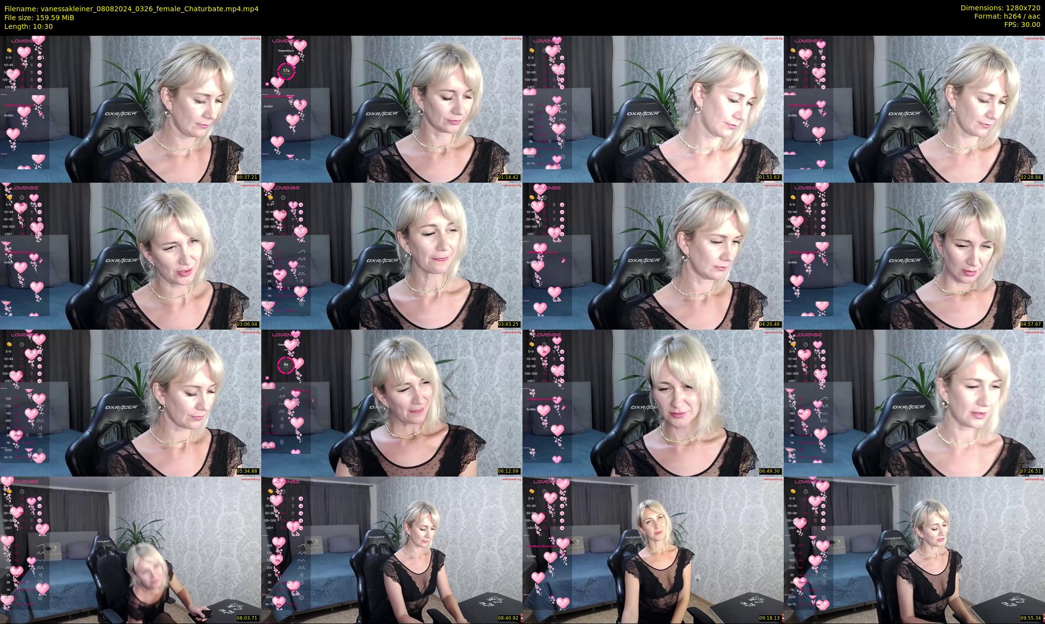 vanessakleiner — 11 minute Chaturbate female cam show recording, 720p, Aug 8, 2024