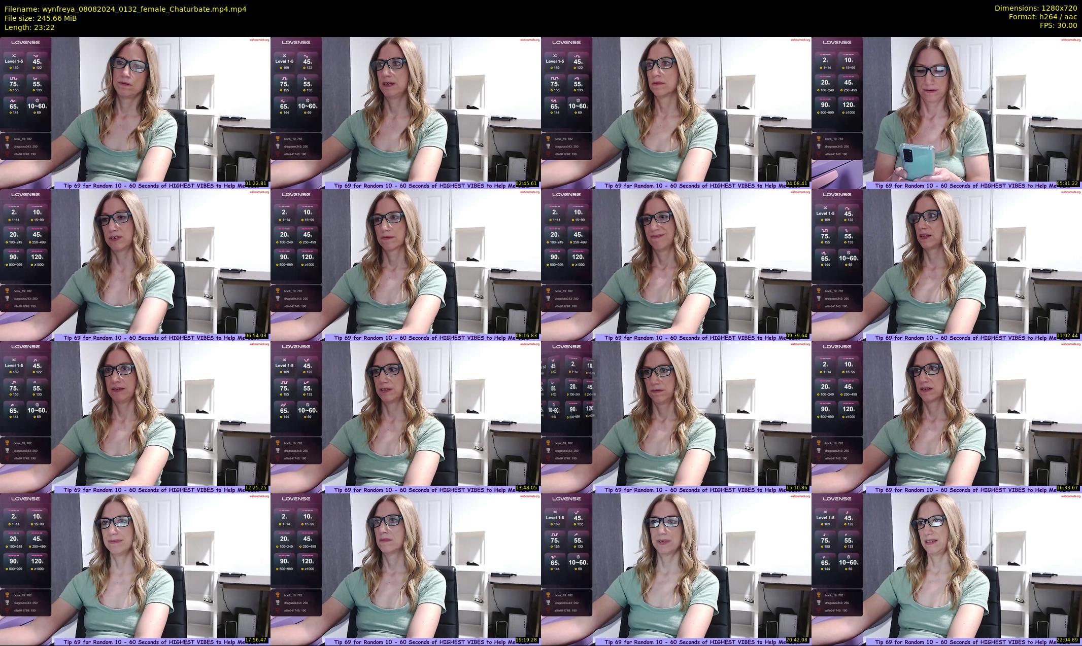 wynfreya — 24 minute Chaturbate female cam show recording, 720p, Aug 8, 2024