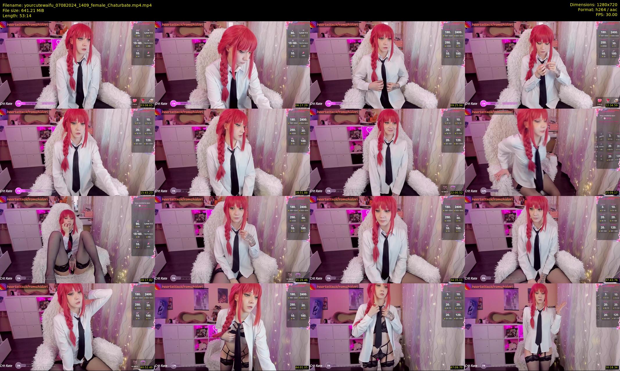 yourcutewaifu — 54 minute Chaturbate female cam show recording, 720p, Aug 7, 2024