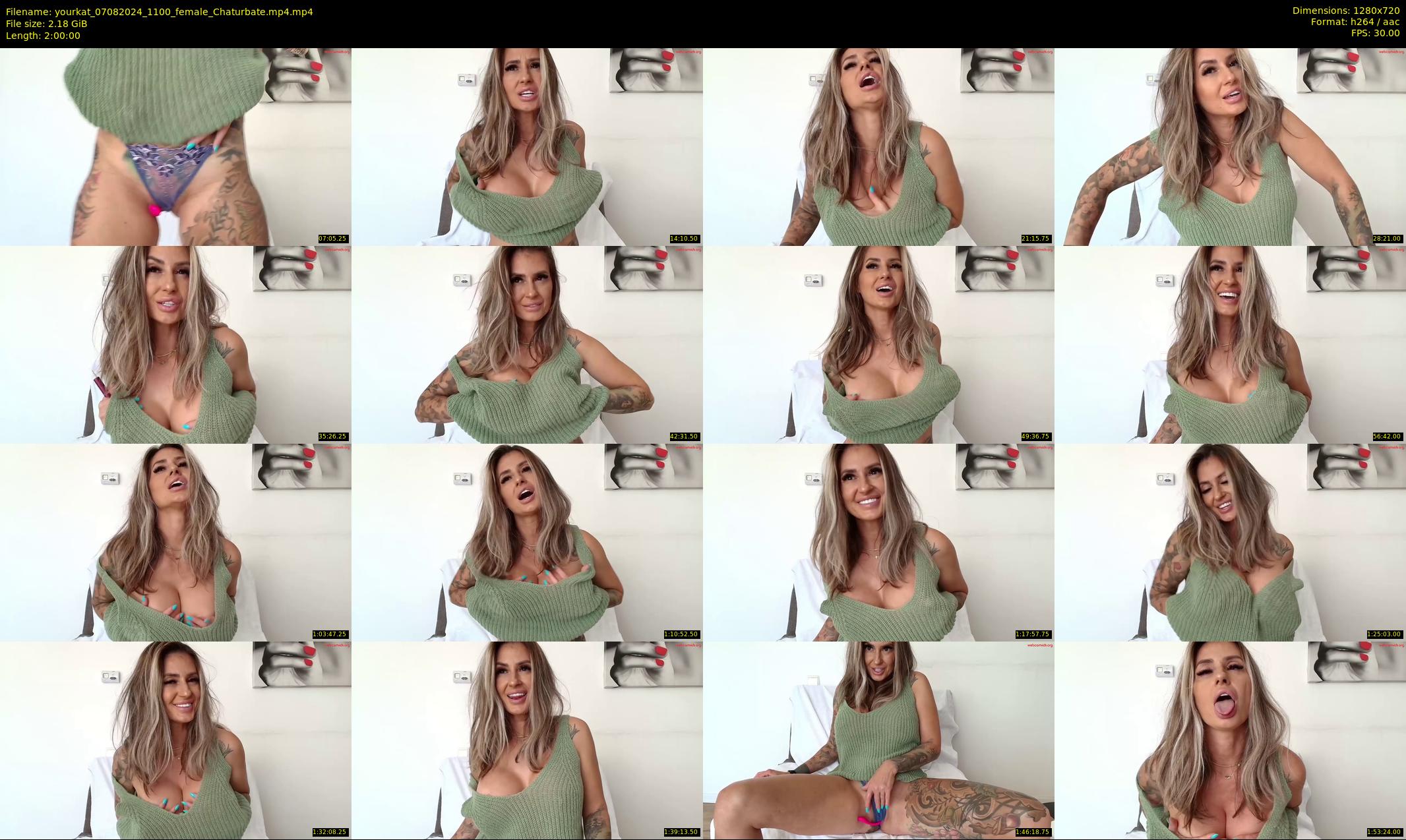 yourkat — 120 minute Chaturbate female cam show recording, 720p, Aug 7, 2024