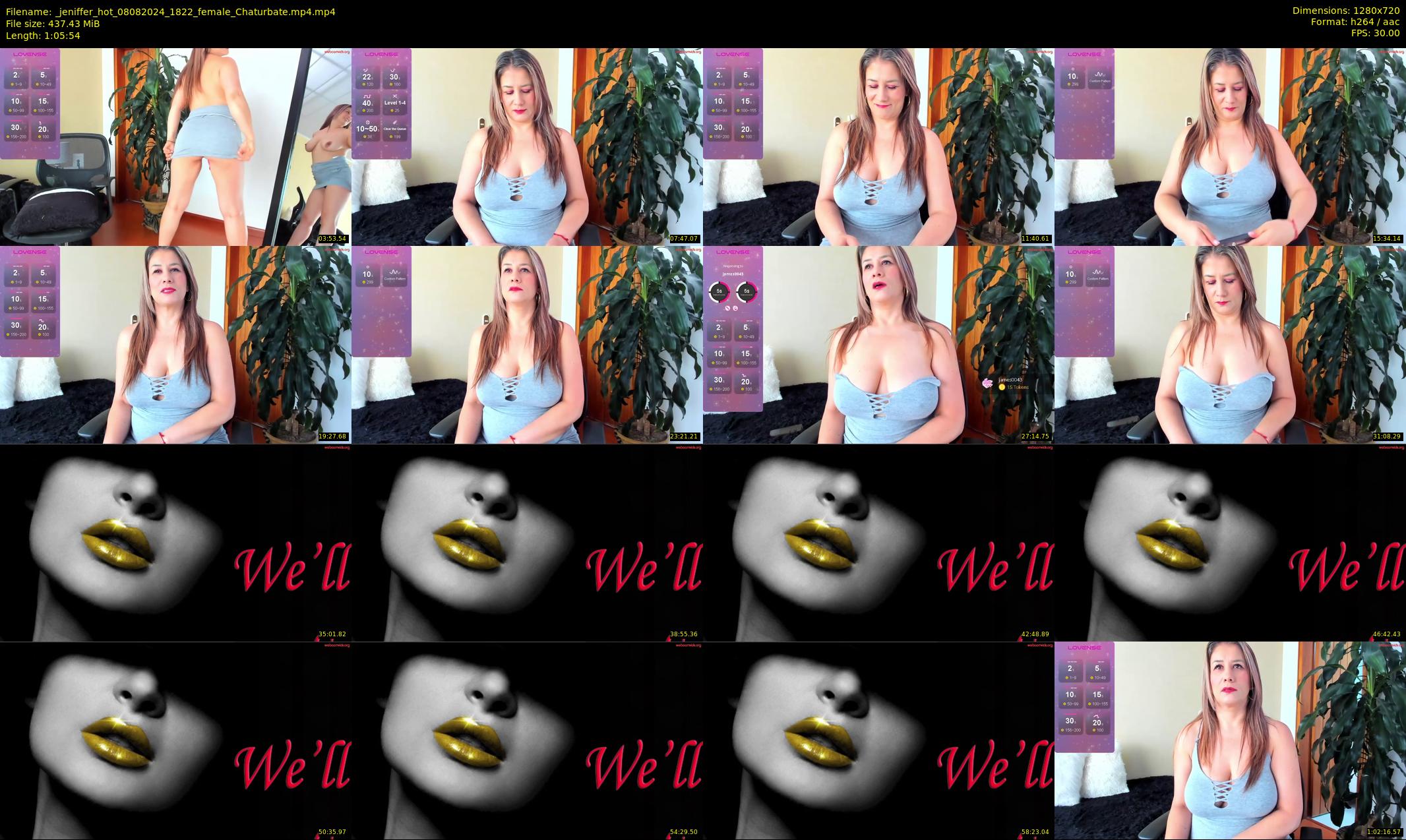 _jeniffer_hot — 66 minute Chaturbate female cam show recording, 720p, Aug 8, 2024