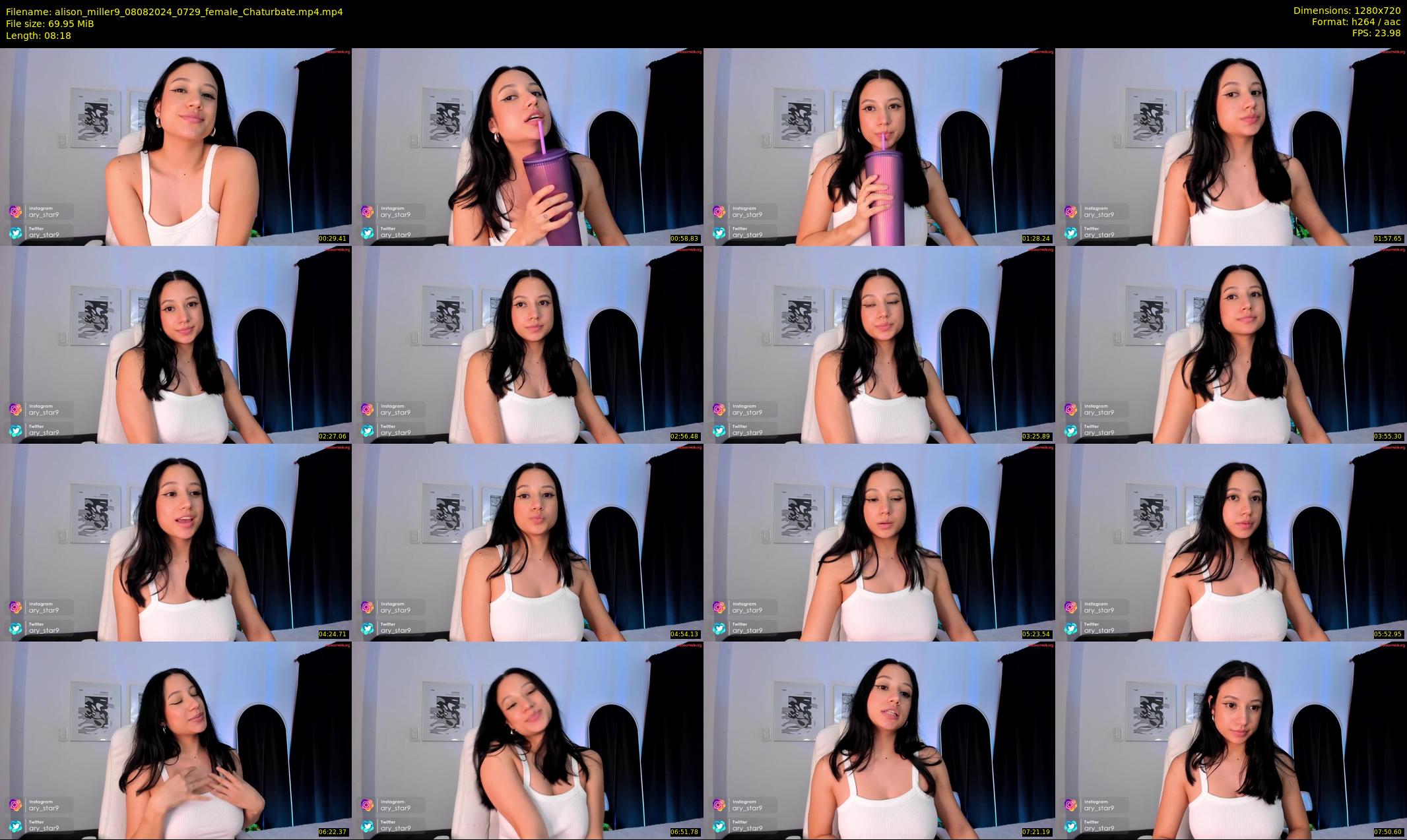 alison_miller9 — 9 minute Chaturbate female cam show recording, 720p, Aug 8, 2024