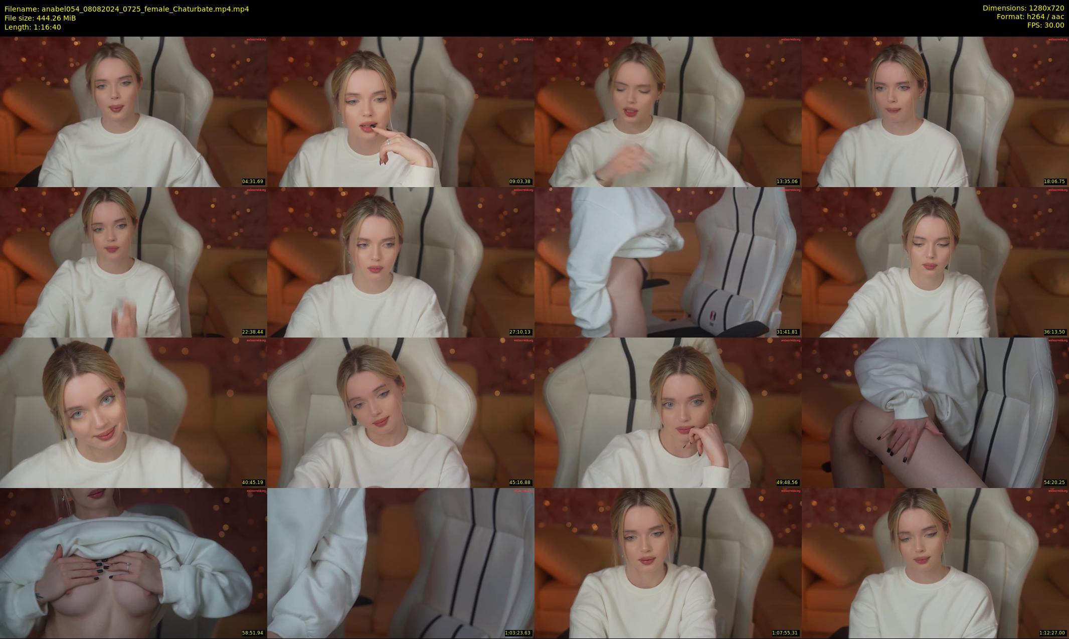anabel054 — 77 minute Chaturbate female cam show recording, 720p, Aug 8, 2024