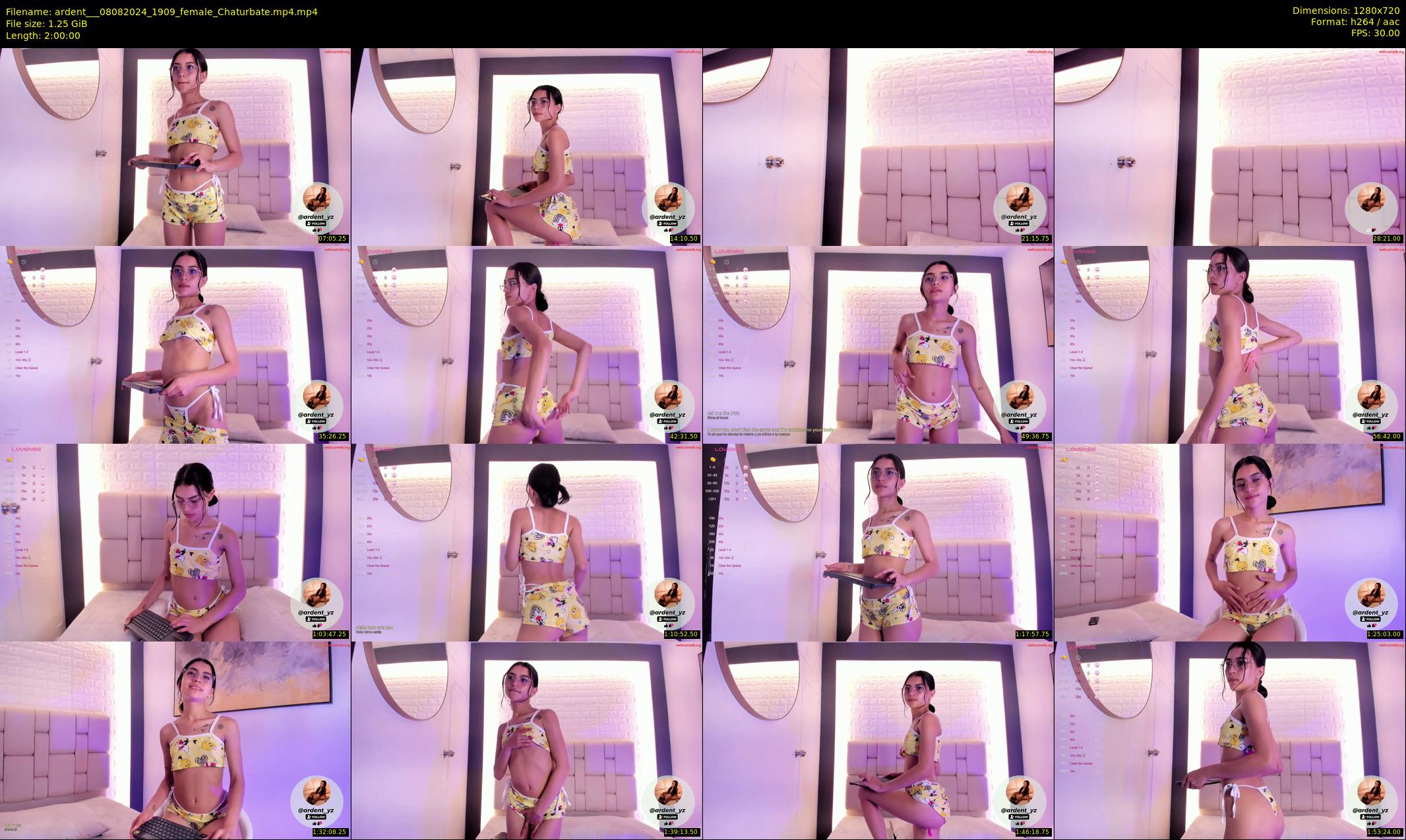 ardent__ — 120 minute Chaturbate female cam show recording, 720p, Aug 8, 2024