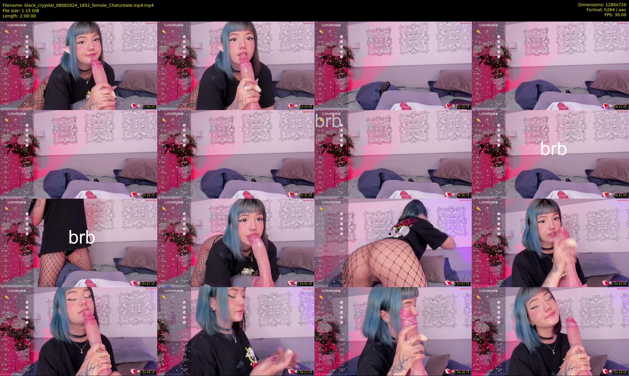 black_cryystal — 120 minute Chaturbate female cam show recording, 720p, Aug 8, 2024