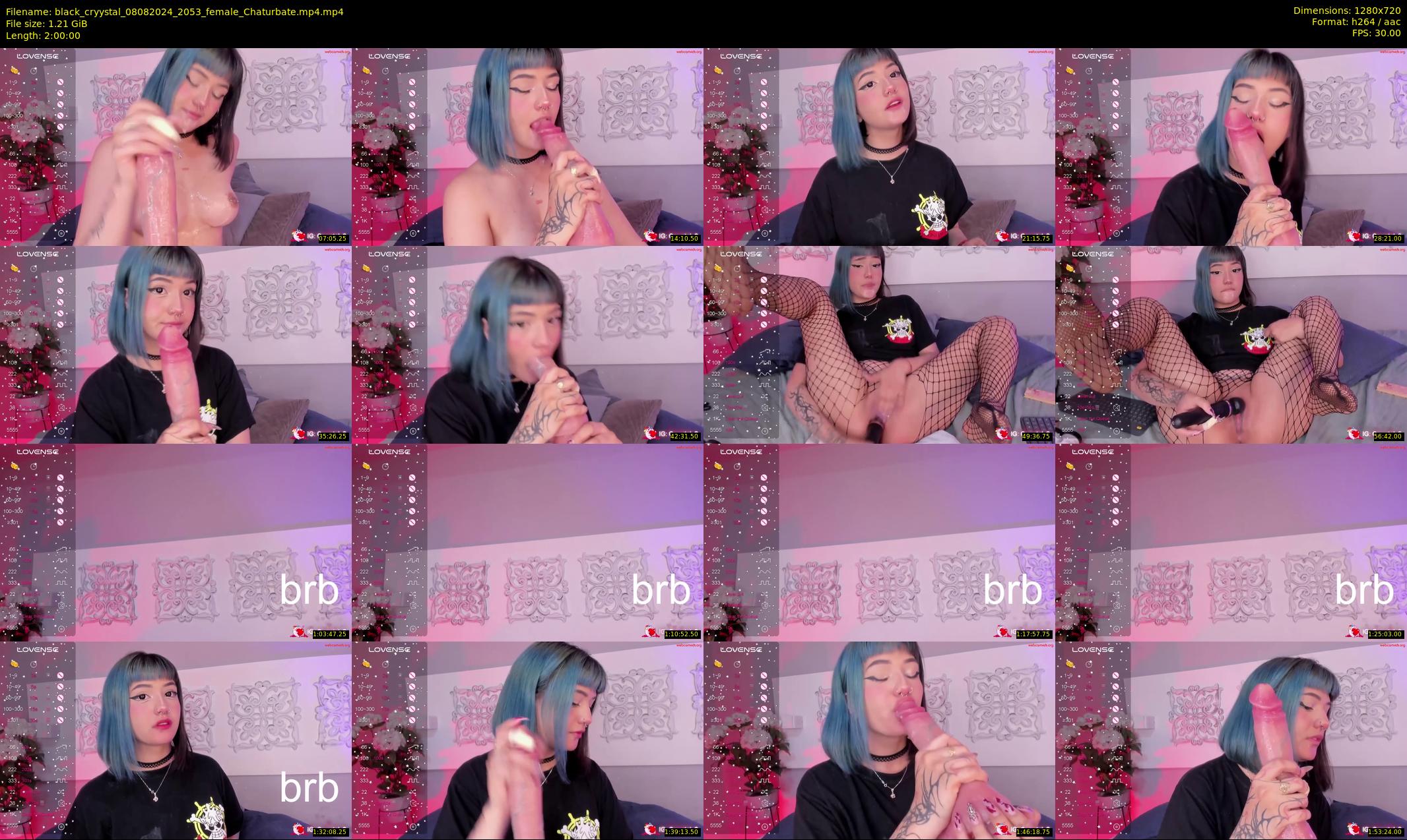 black_cryystal — 120 minute Chaturbate female cam show recording, 720p, Aug 8, 2024