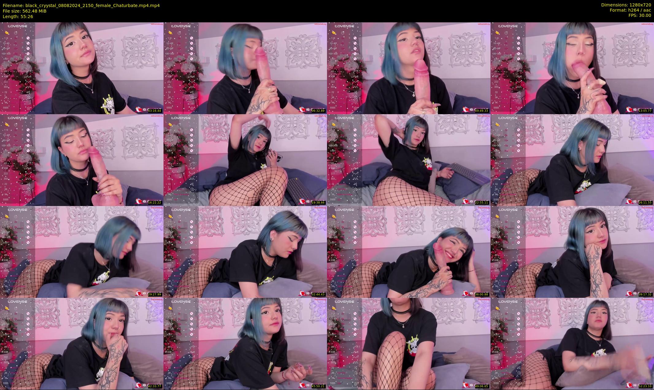 black_cryystal — 56 minute Chaturbate female cam show recording, 720p, Aug 8, 2024