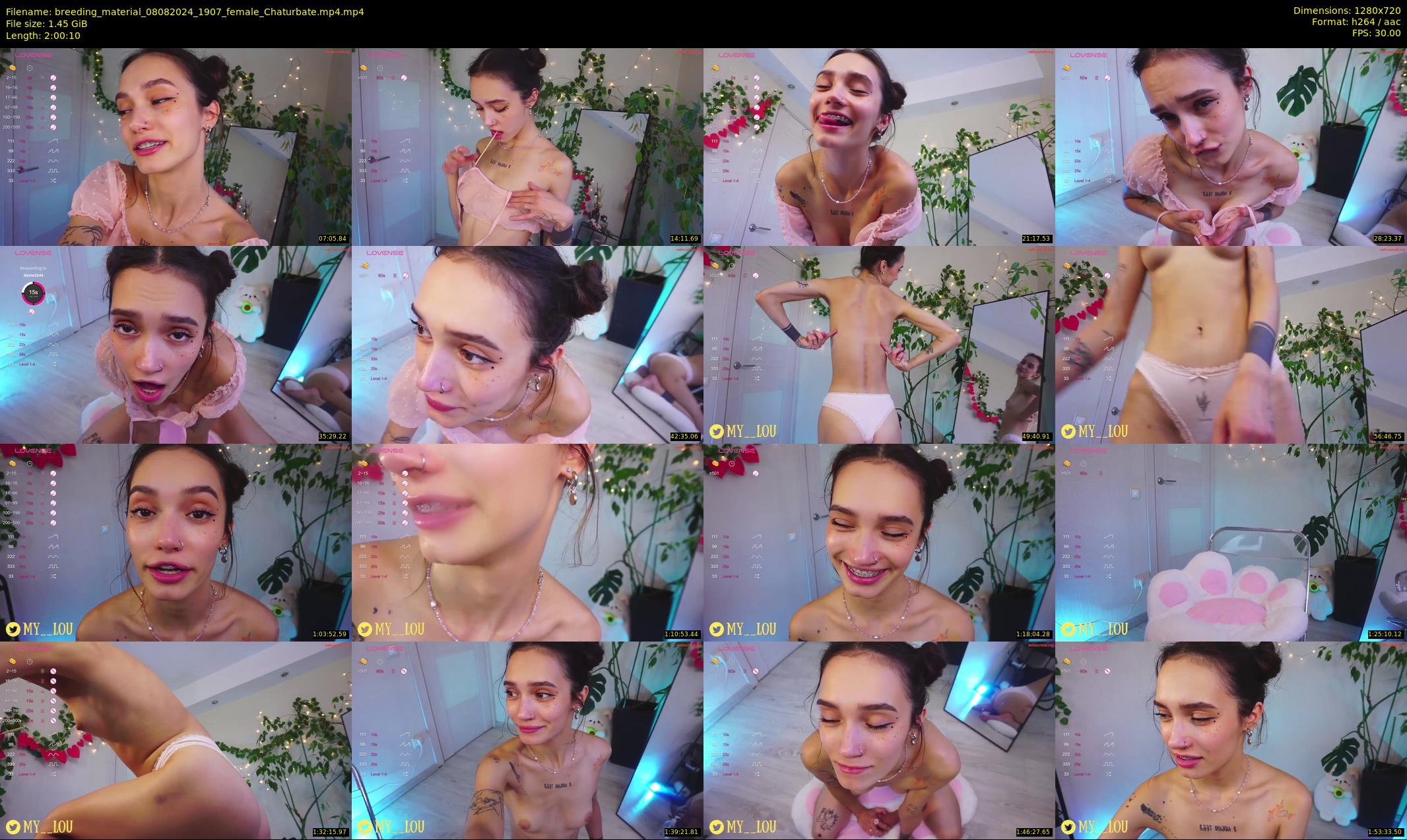 breeding_material — 121 minute Chaturbate female cam show recording, 720p, Aug 8, 2024