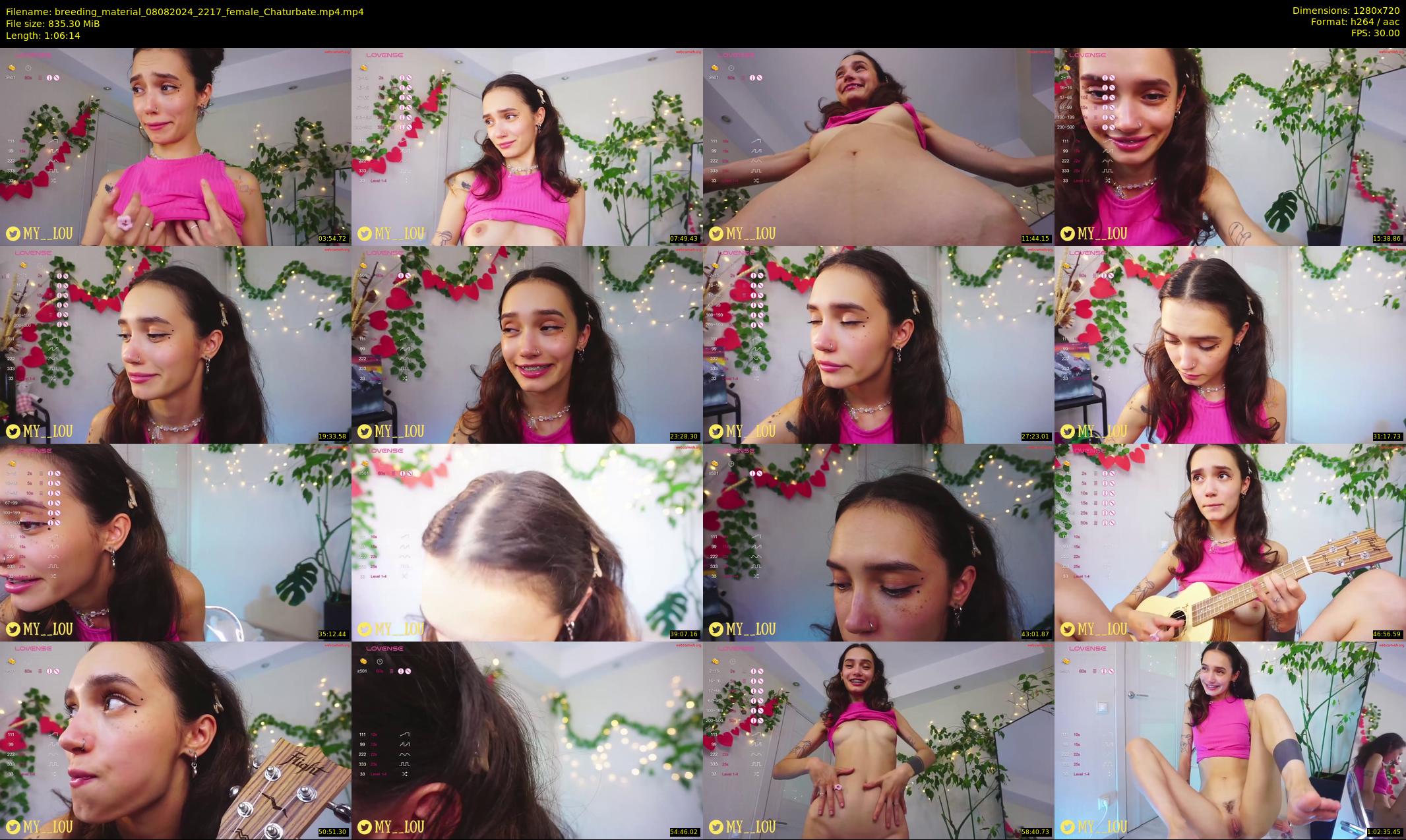 breeding_material — 67 minute Chaturbate female cam show recording, 720p, Aug 8, 2024