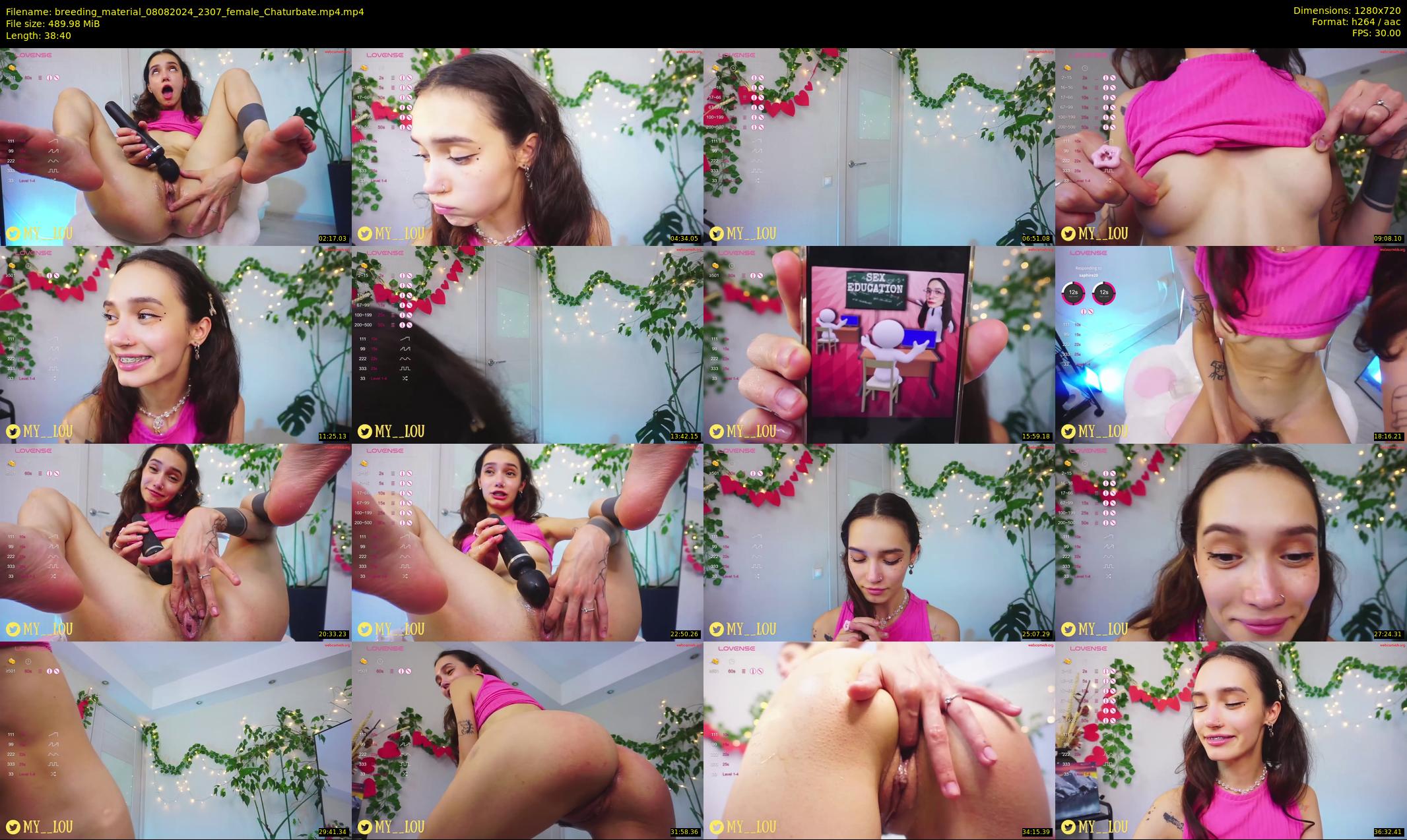 breeding_material — 39 minute Chaturbate female cam show recording, 720p, Aug 8, 2024